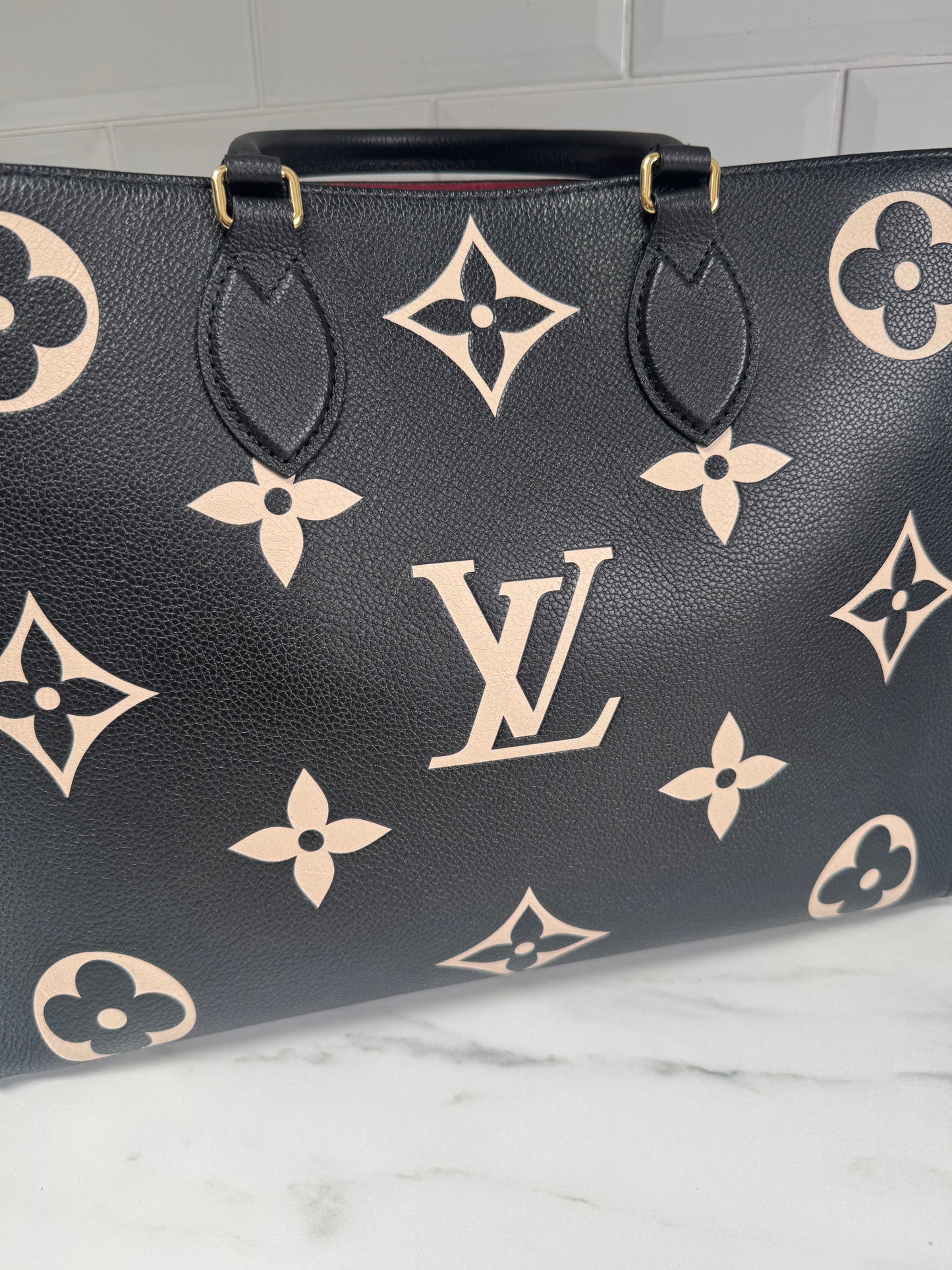 Louis Vuitton OnTheGo MM Bicolor Monogram Emperiente - Black and White