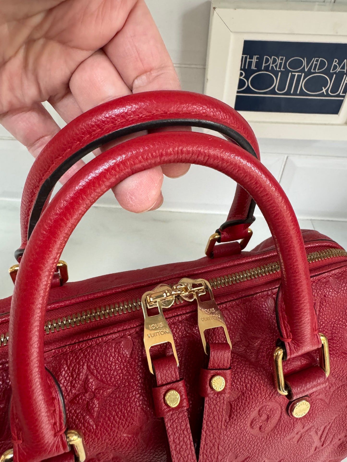 Louis Vuitton Speedy 25 Bandouliere - Red Emperiente