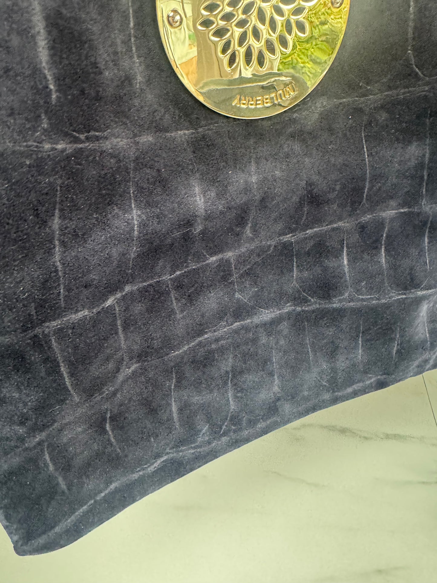 Mulberry Daria Clutch - blue Suede