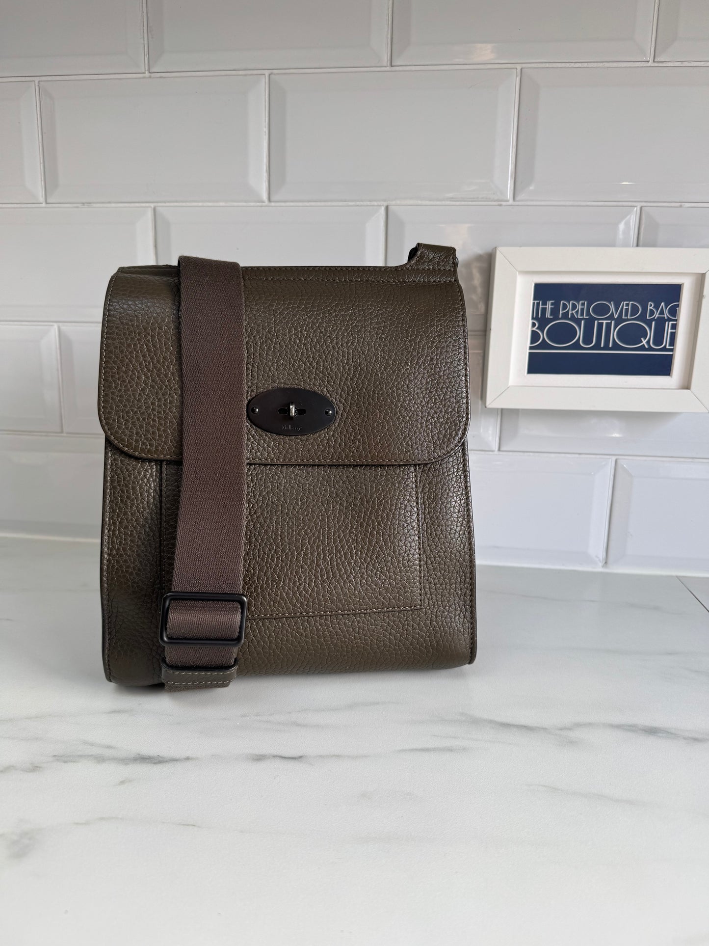 Mulberry Small Antony - Dark Palm