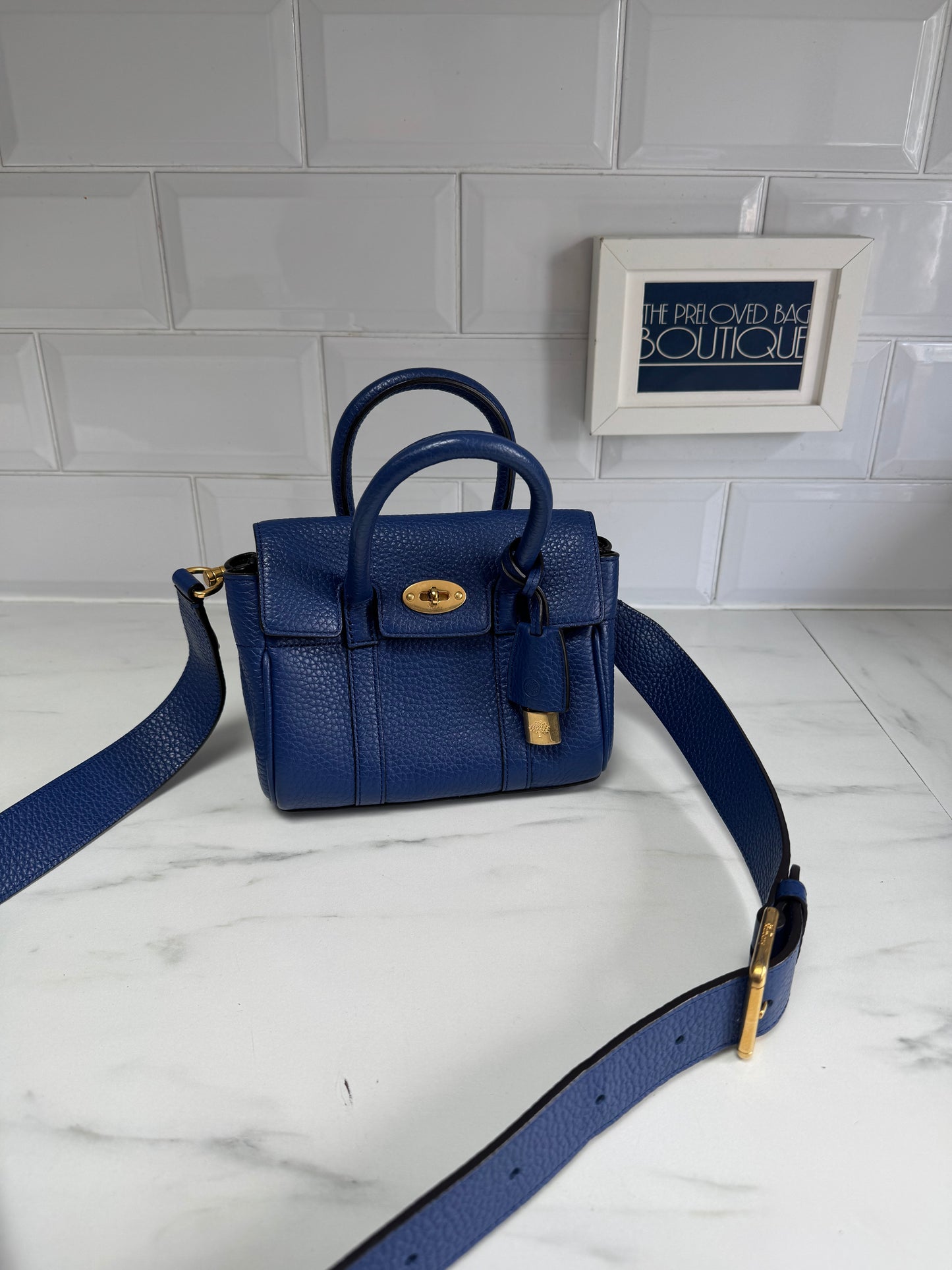 Mulberry Mini Bayswater - Pigment Blue