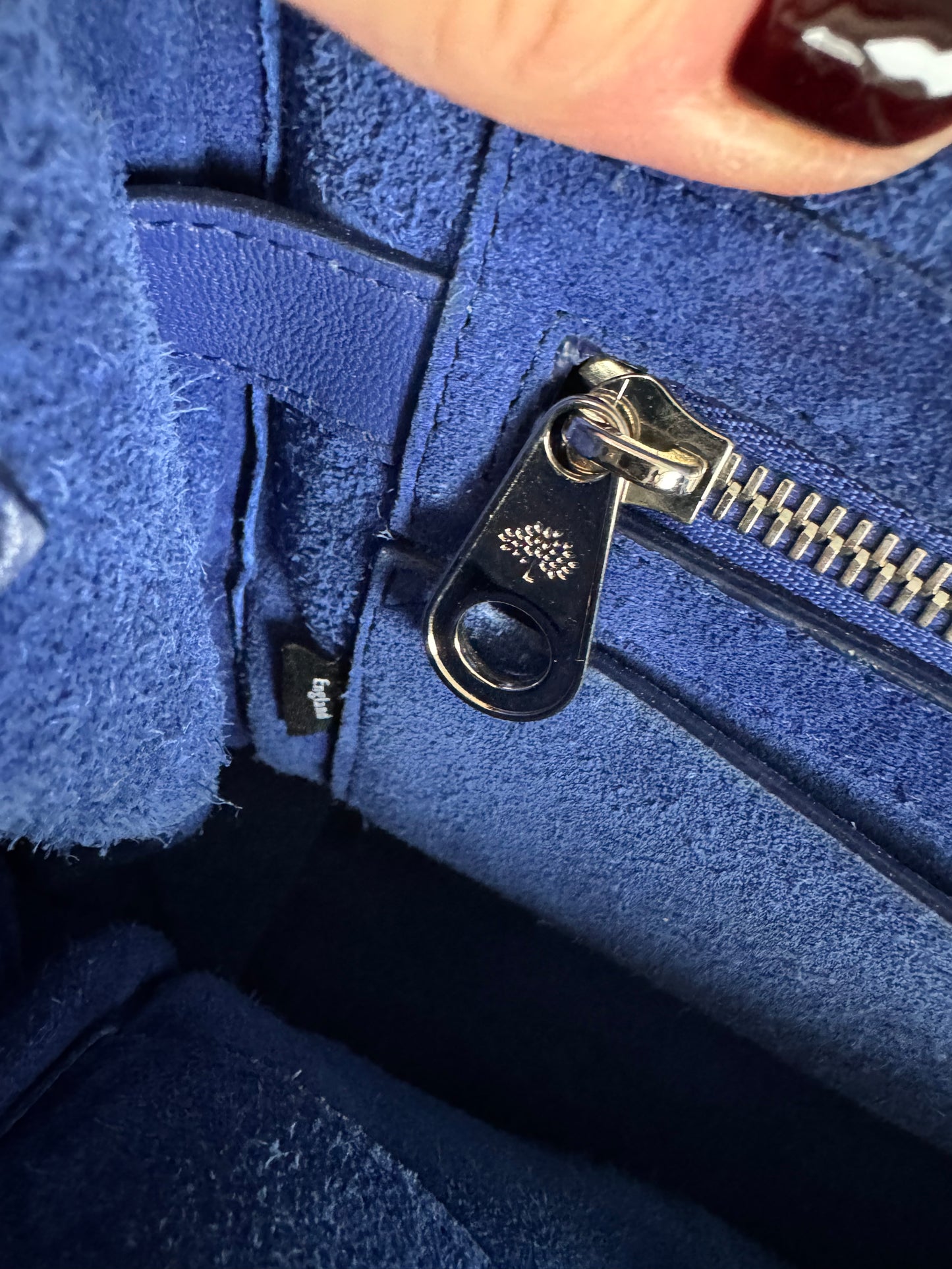 Mulberry Medium Quilted “Cara Delevingne” Backpack - Indigo Blue