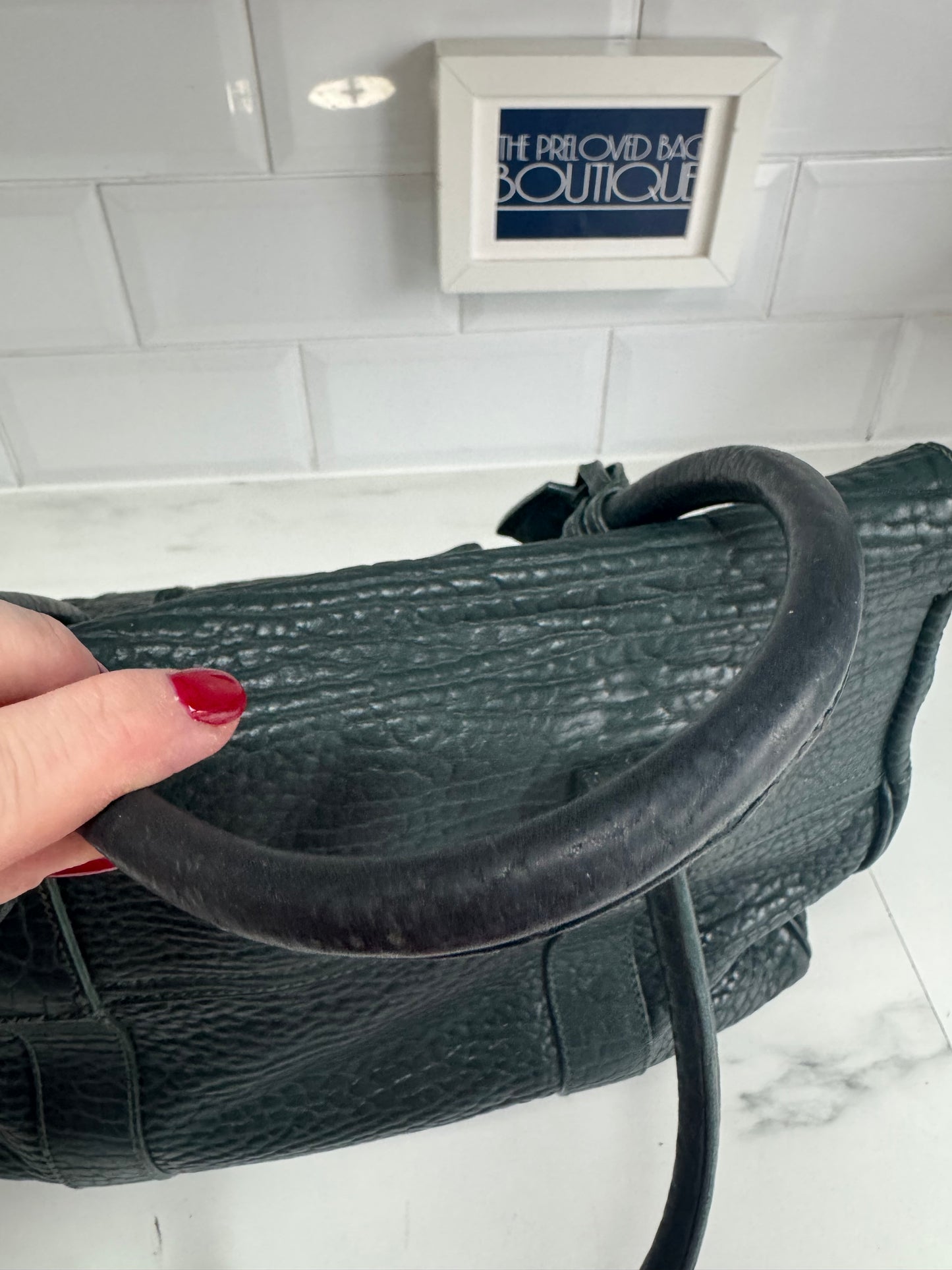 Mulberry Bayswater in Shrunken Calf - Forest Green