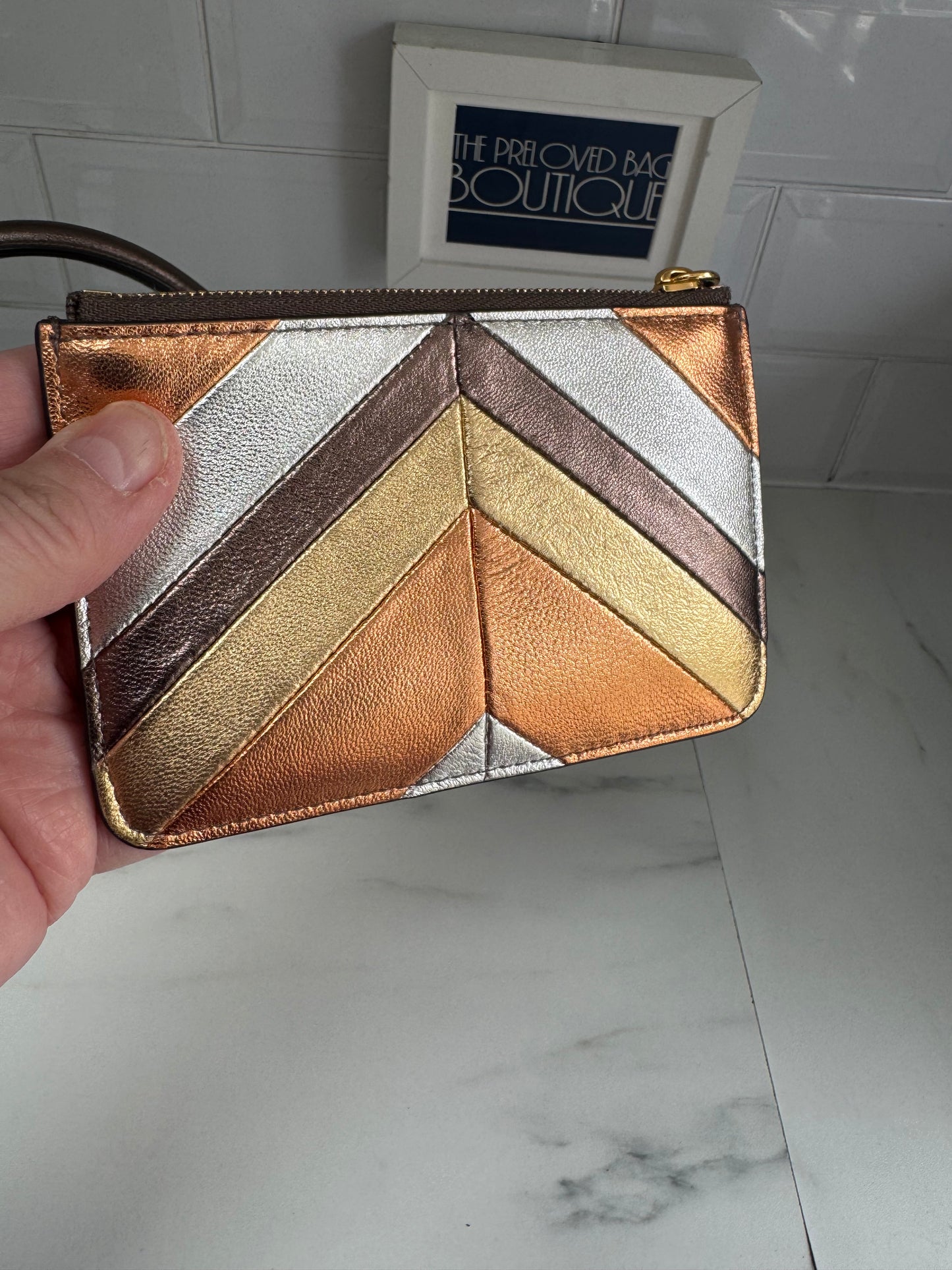 Mulberry Metallic Coin Purse - Gold, Bronze and Silver