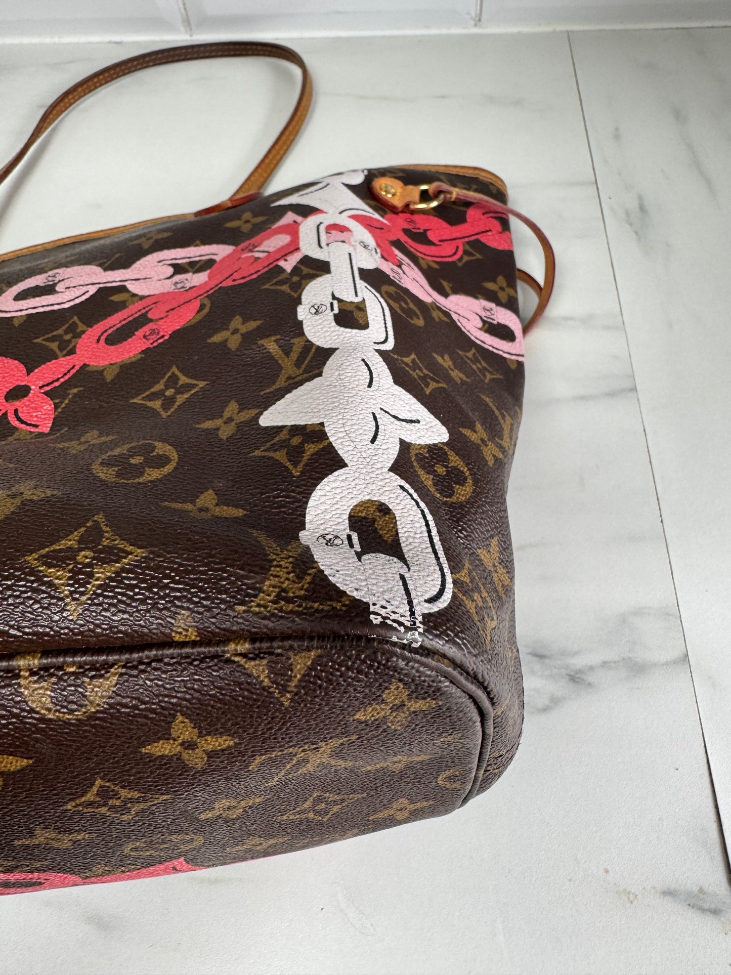 Louis Vuitton Limited Edition 2016 Bay MM Neverfull - Pink and Brown