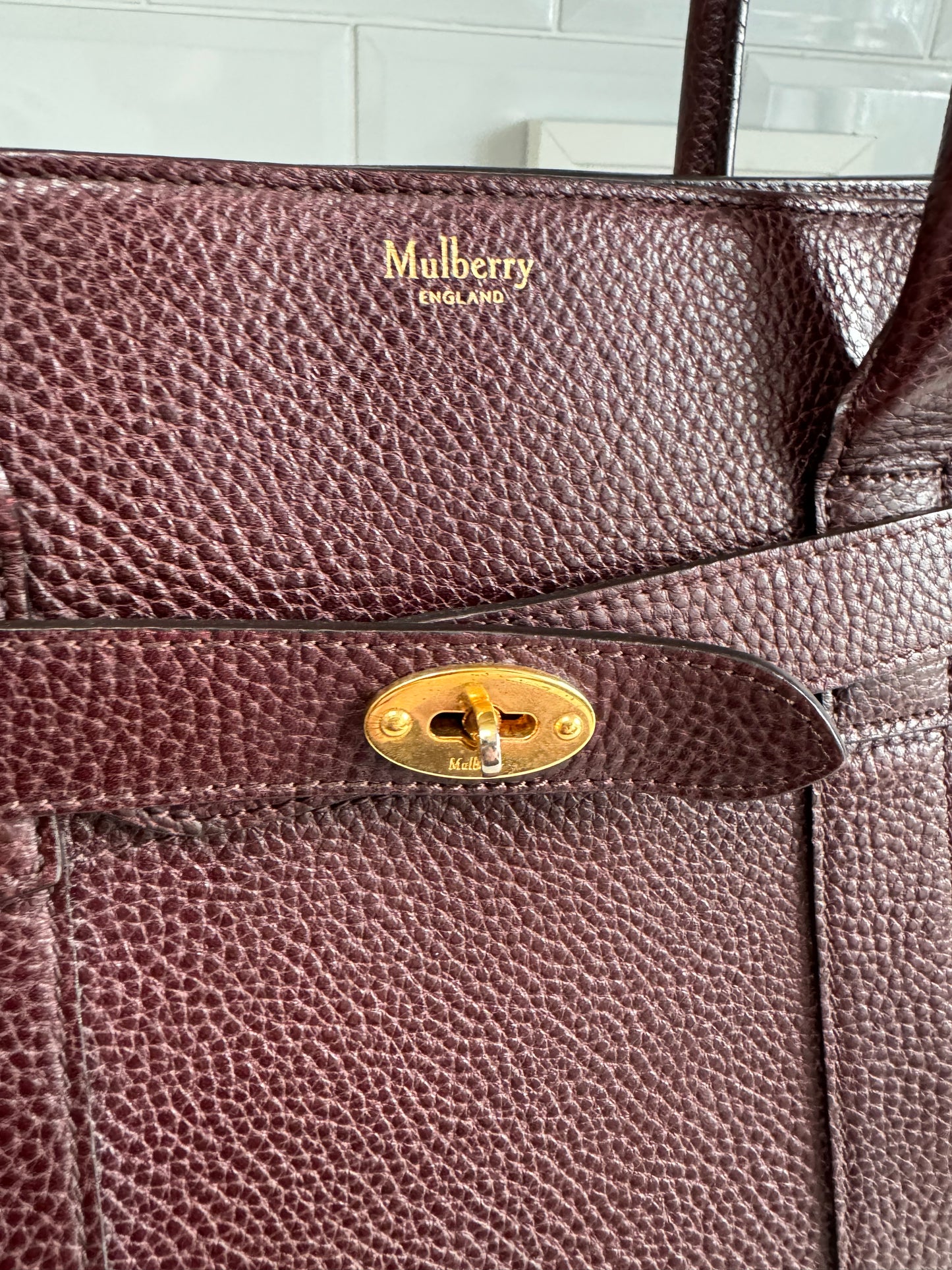 Mulberry Large Zipped Bayswater - Oxblood