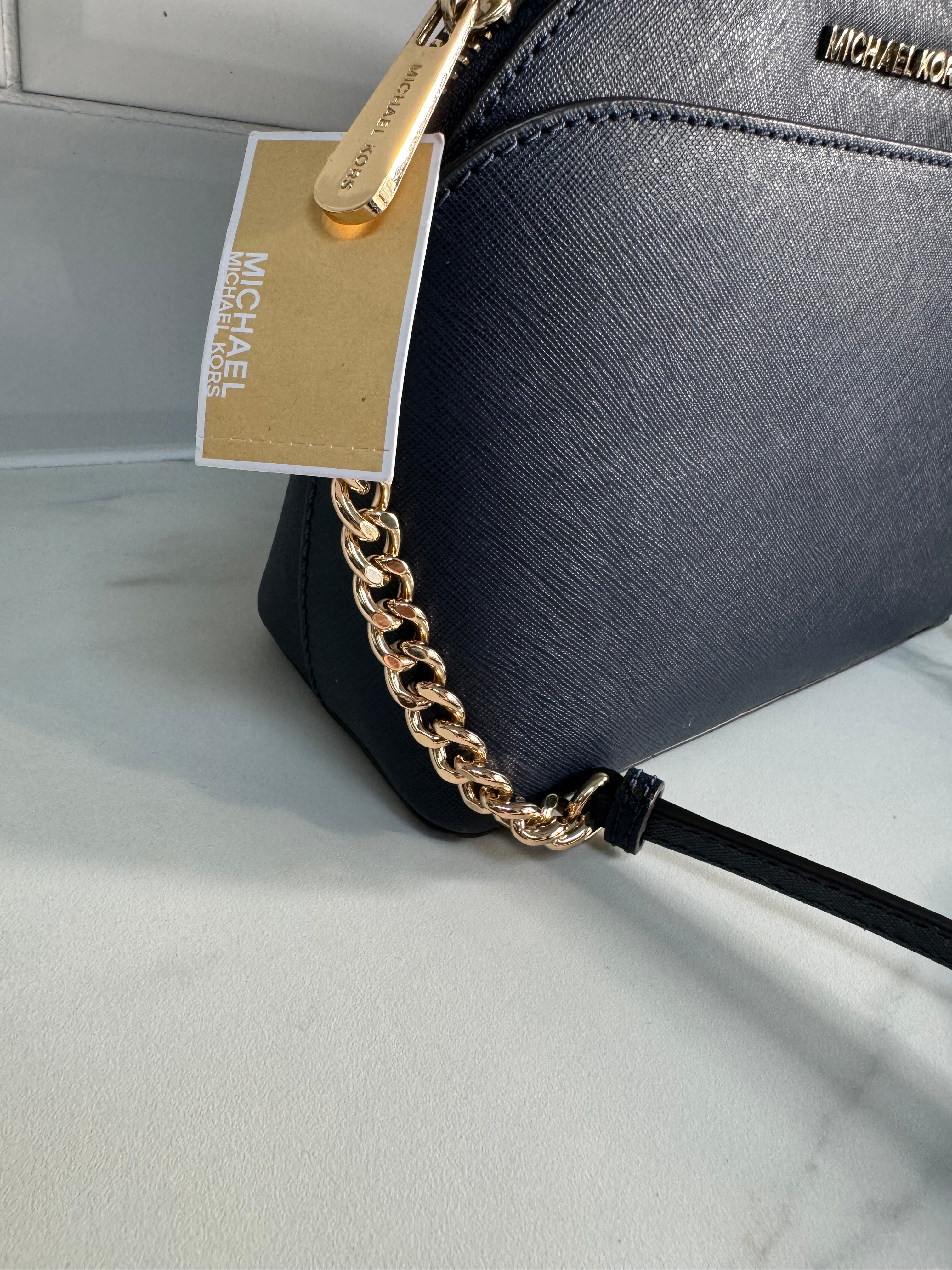 Michael Kors Emmy Dome shoulder bag Navy blue