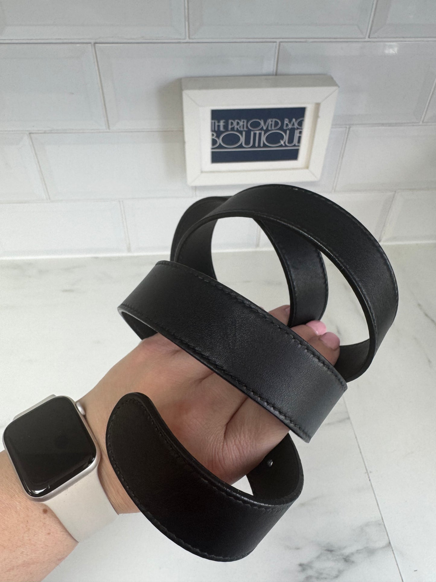 Gucci Marmont Wide Belt (3) - Black