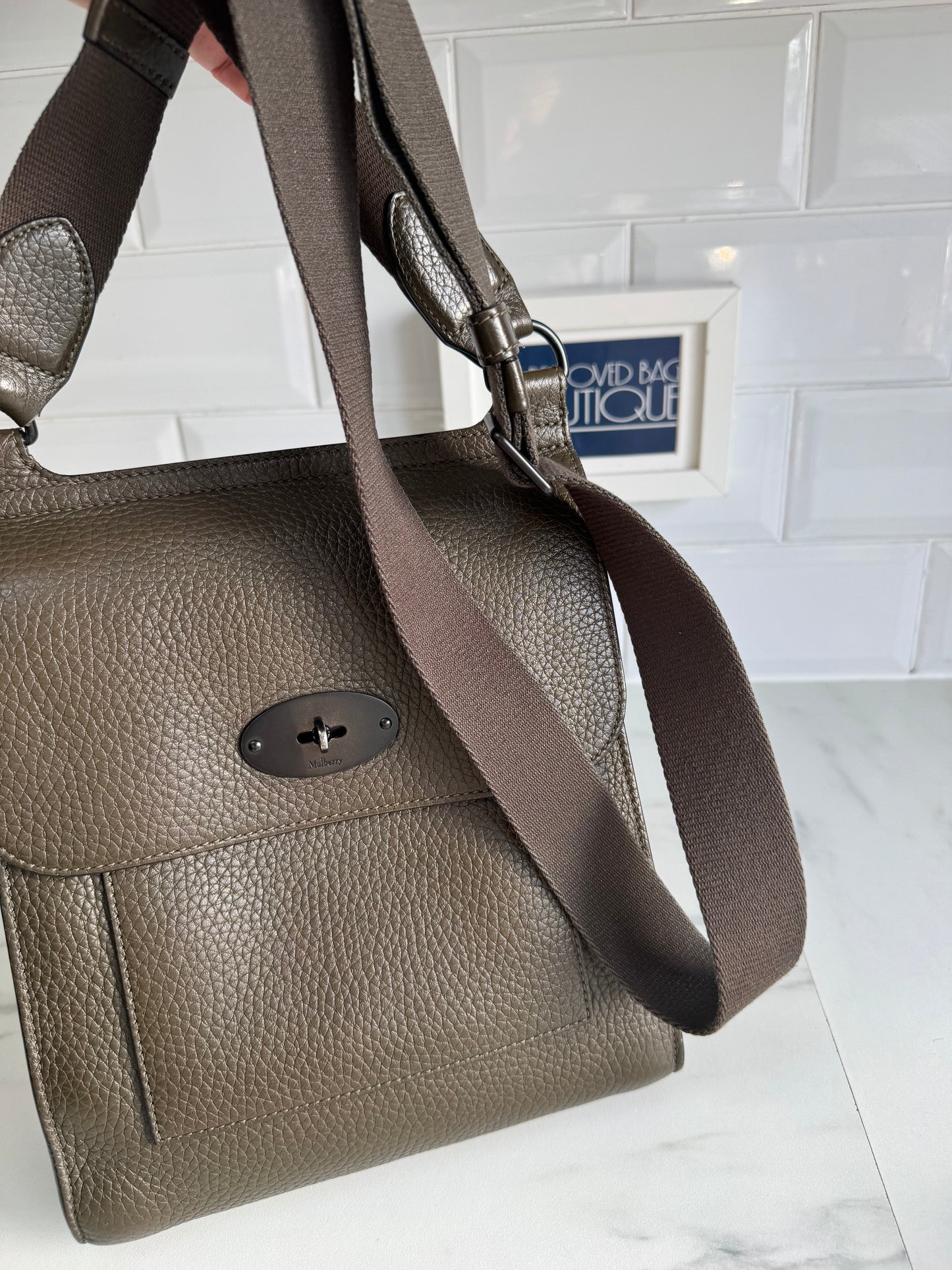 Mulberry Small Antony - Dark Palm