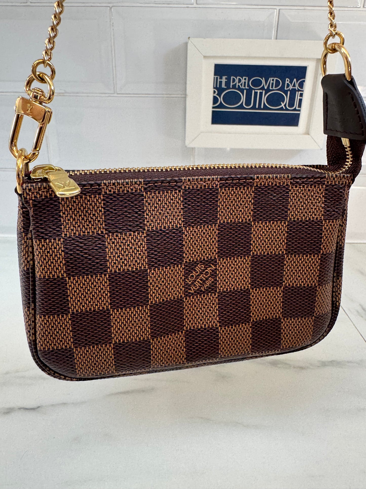 Louis Vuitton Mini Pochette Accessories - Damier Ebene