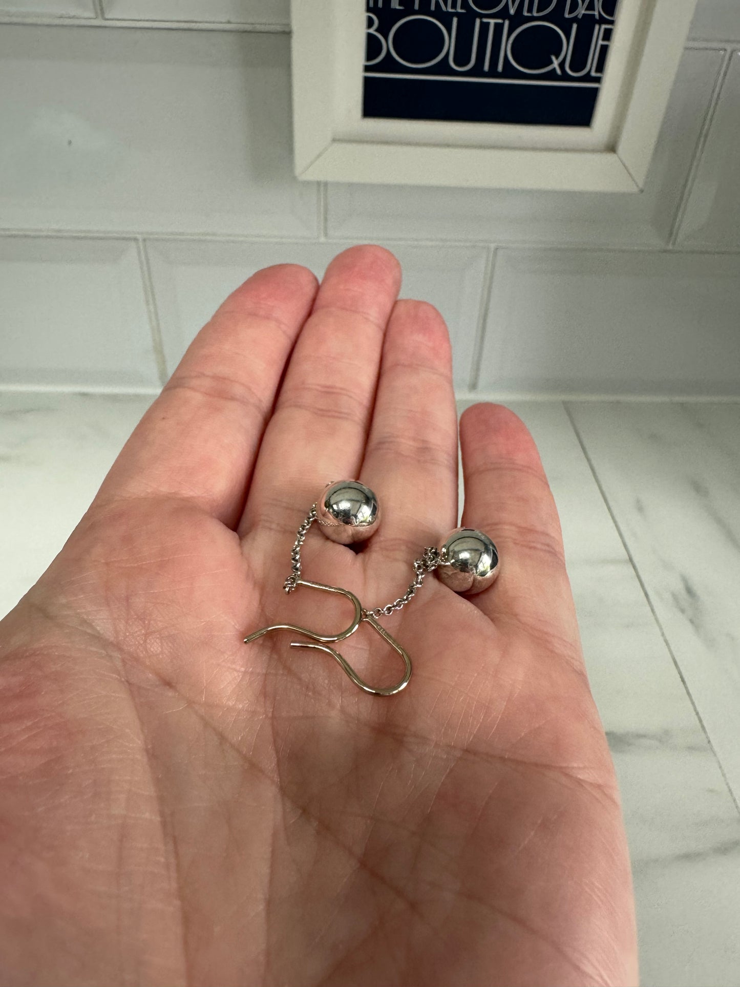 Tiffany & Co Swing Ball Long Drop Earrings