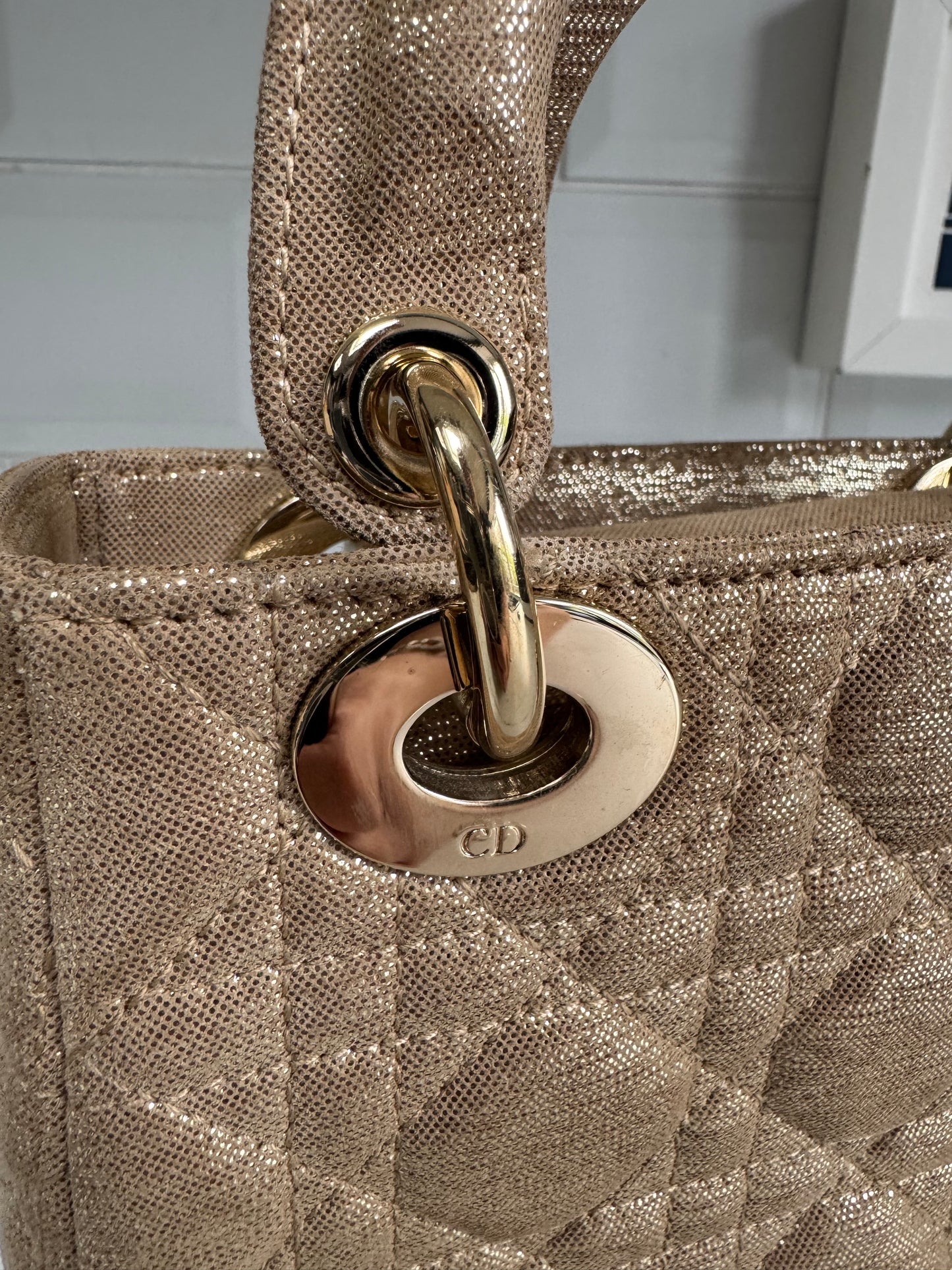 Dior Mini Lady Dior - Champagne/Gold
