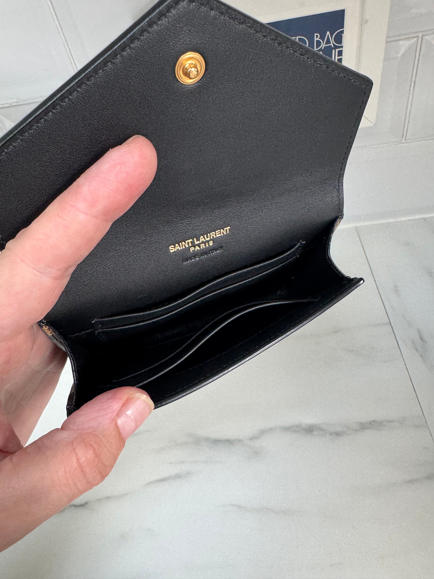 Saint Laurent (YSL) Card Holder - Animal Print