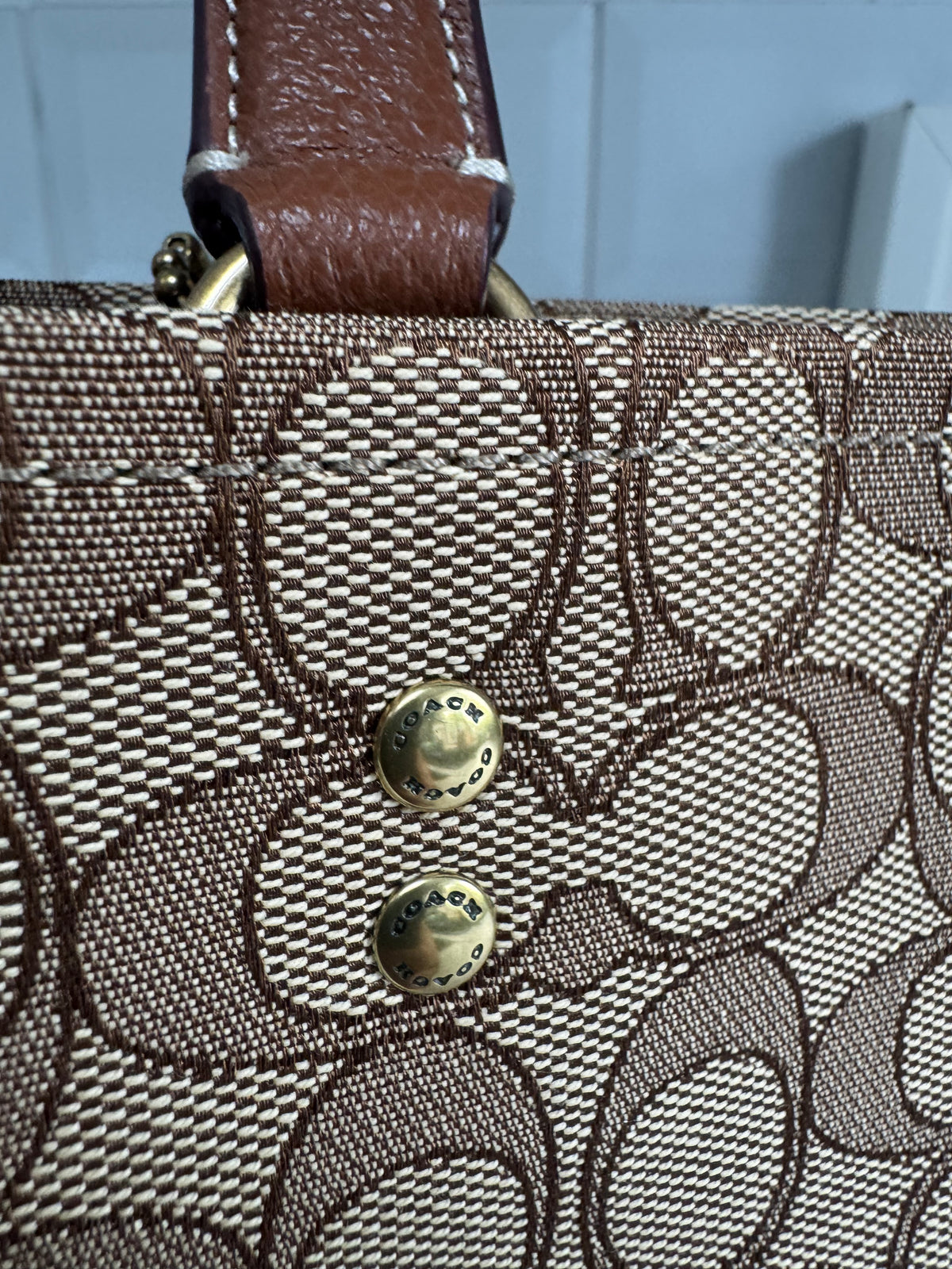 Coach Mickey Mouse Tote - Brown, Black and Red