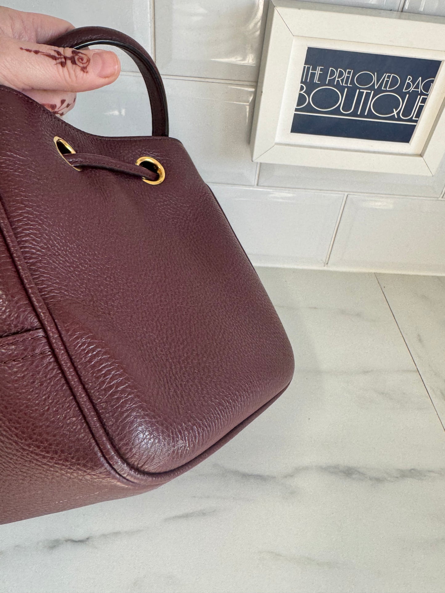 Mulberry Hampstead Bucket Bag - Oxblood