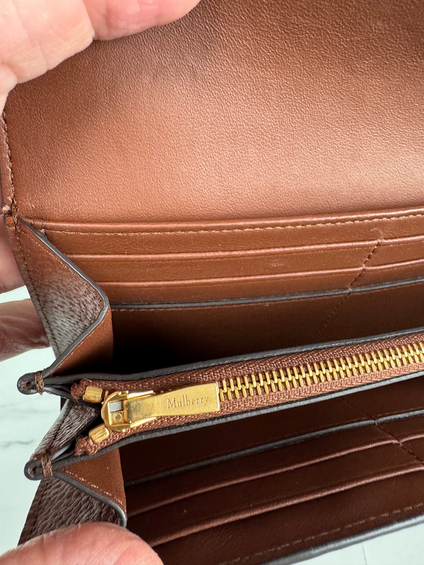 Mulberry Long Darley Wallet - Oak