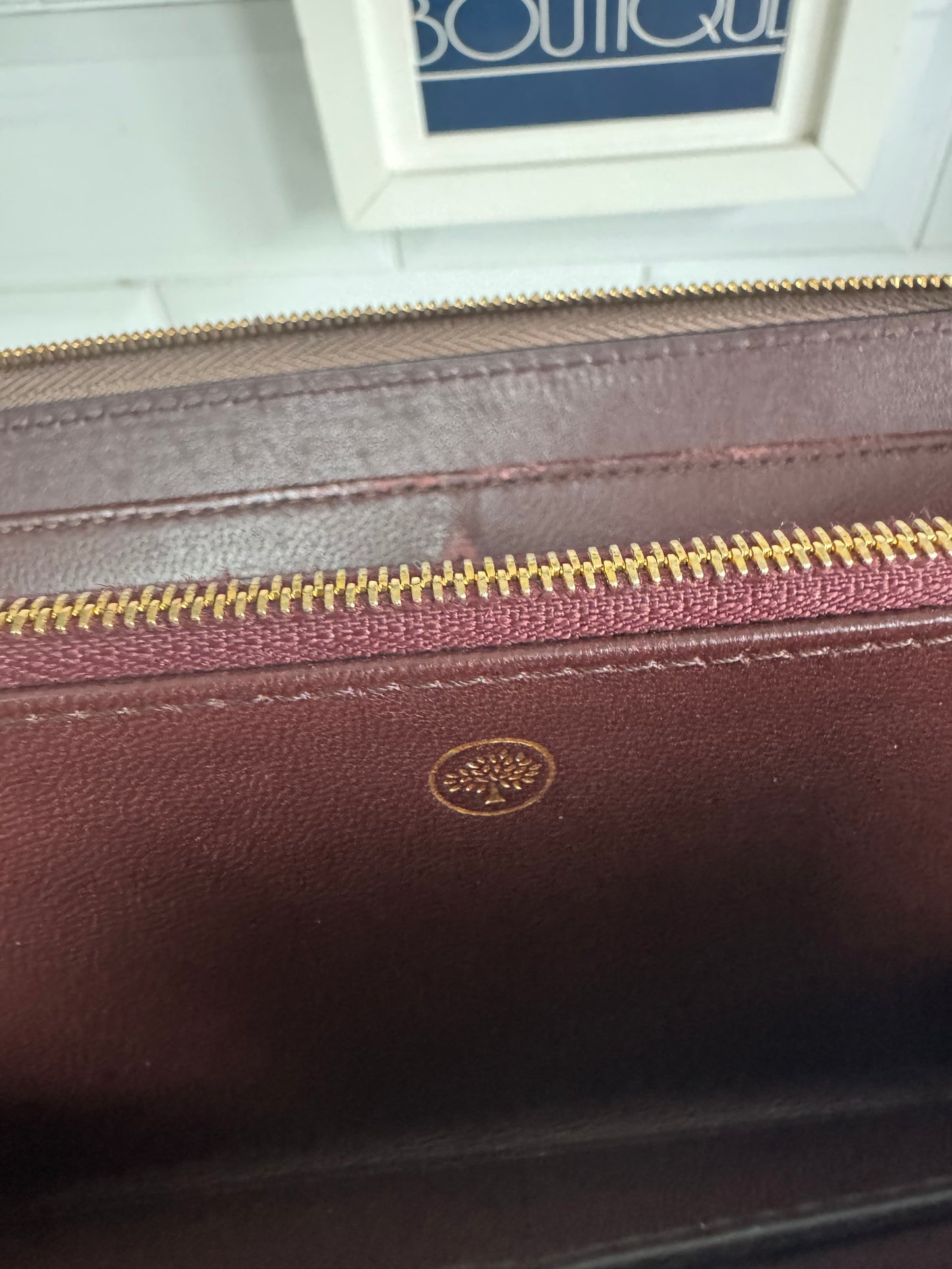 Mulberry 12 Card Zip Around Wallet - Clay