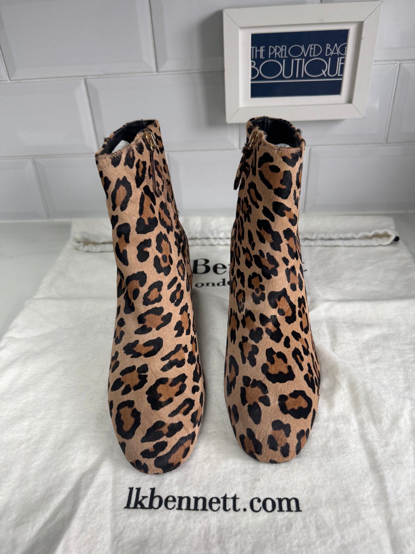 LK Bennett Simi Ankle Boots - Leopard Print