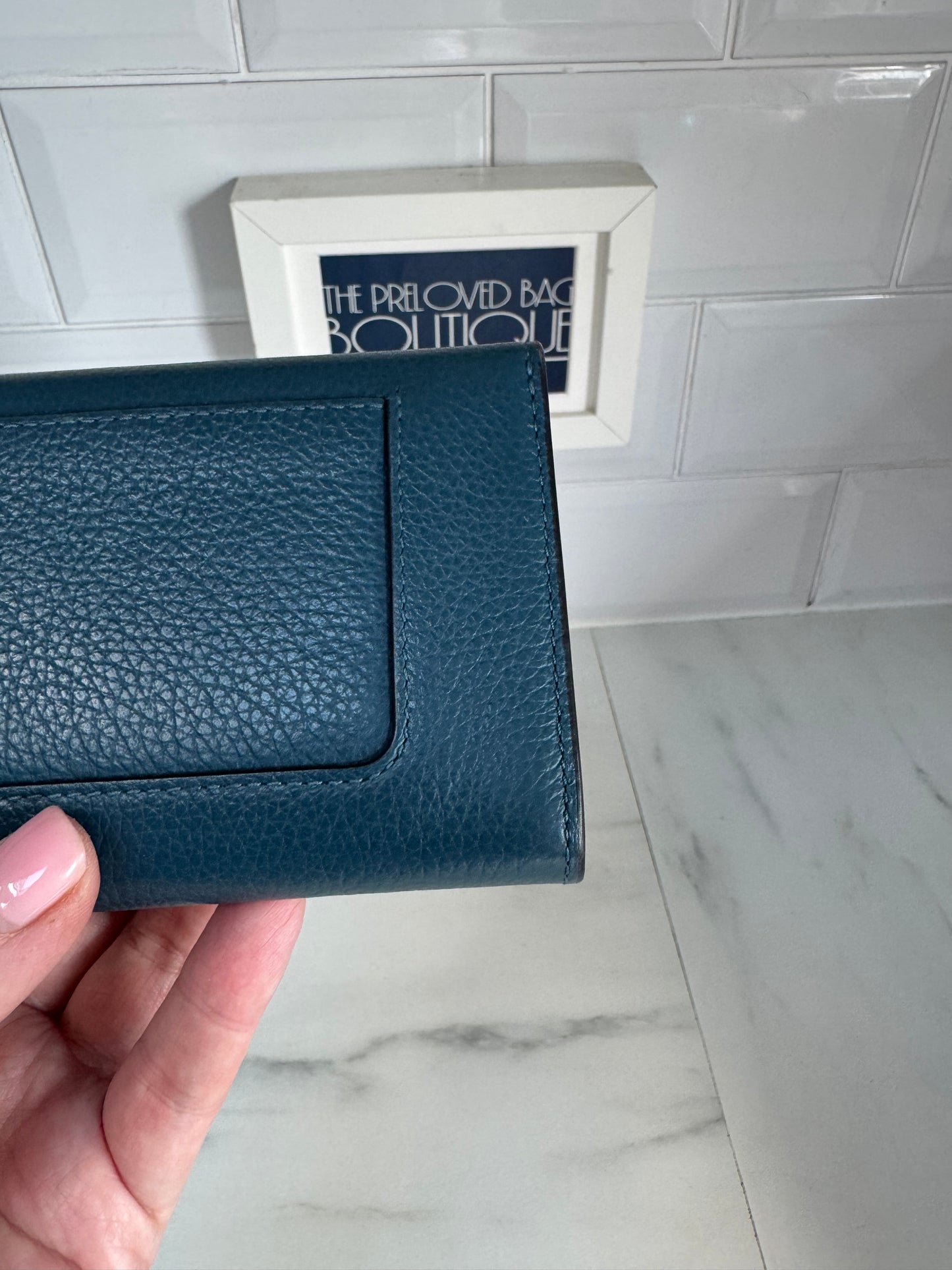 Mulberry Medium Darley Wallet - Deep Sea