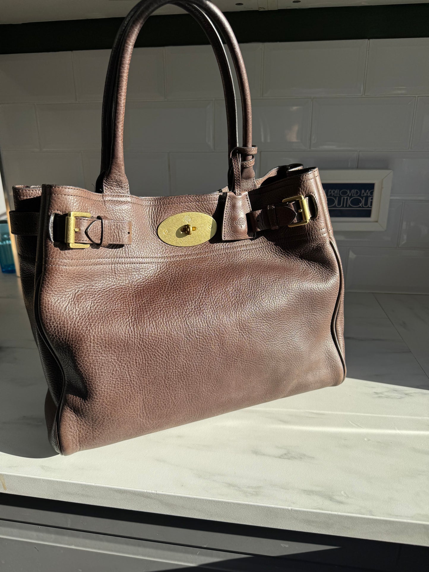 Mulberry Postmans Lock Open Top tote - Chocolate Brown NVT