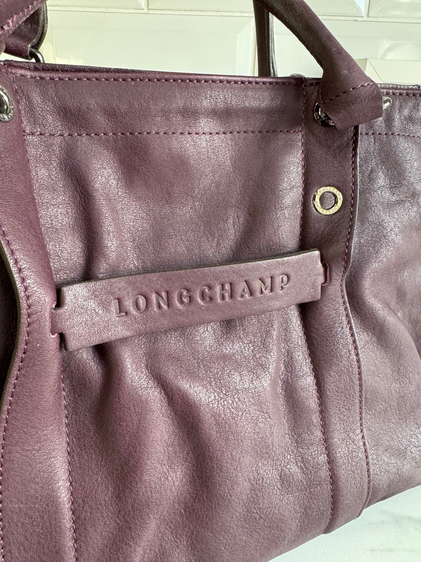 Longchamp 3D Tote - Burgundy