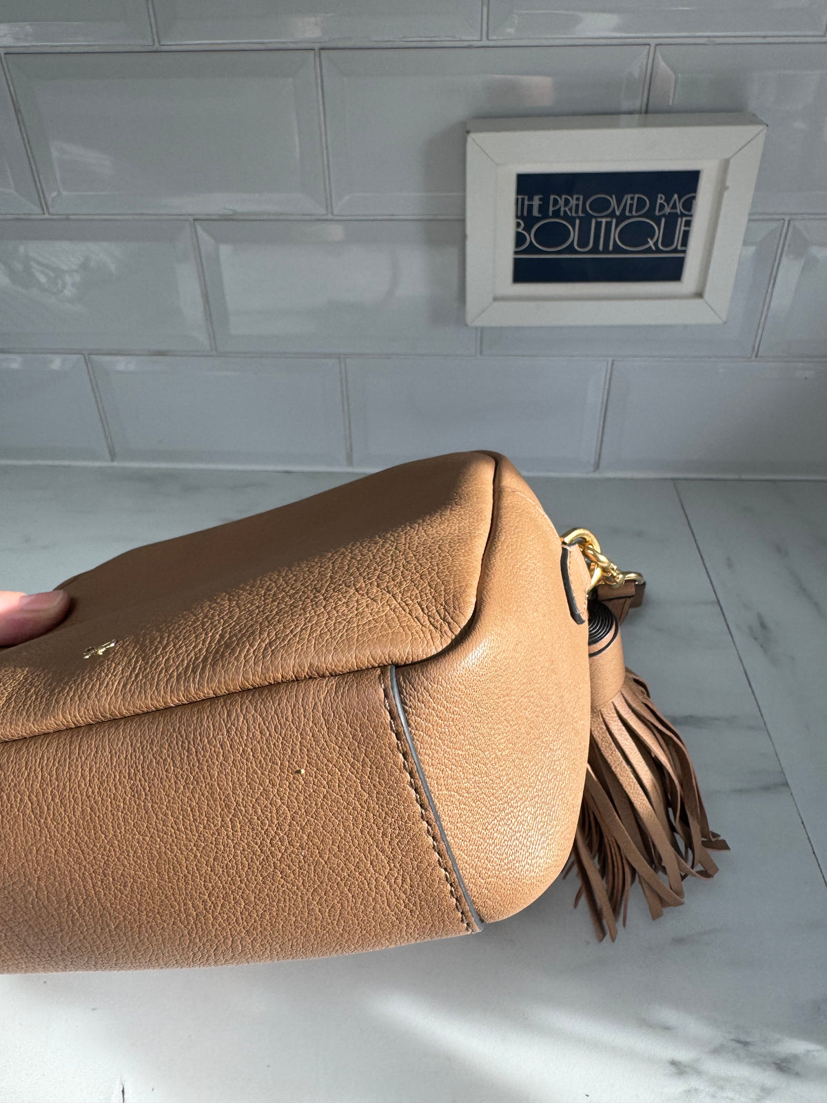 Anya Hindmarch Neeson Tassel Camera Bag - Burnt Sugar
