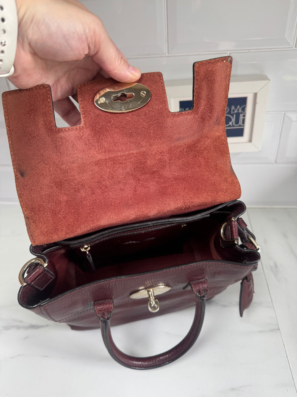 Mulberry “Limited Edition” Mini Cara Delevigne Backpack - Oxblood NVT