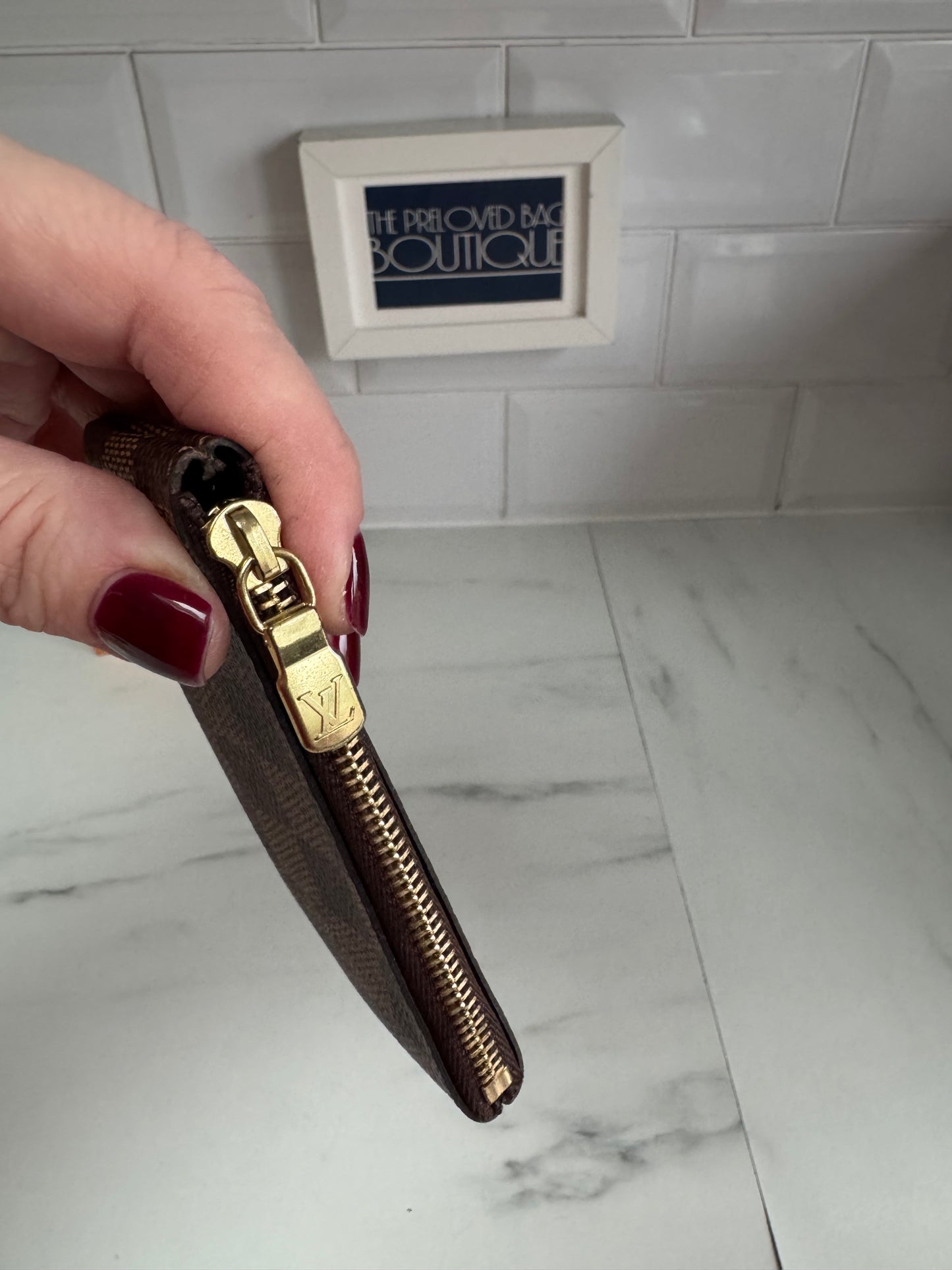 Louis Vuitton Key Pouch - Damier Ebene Brown