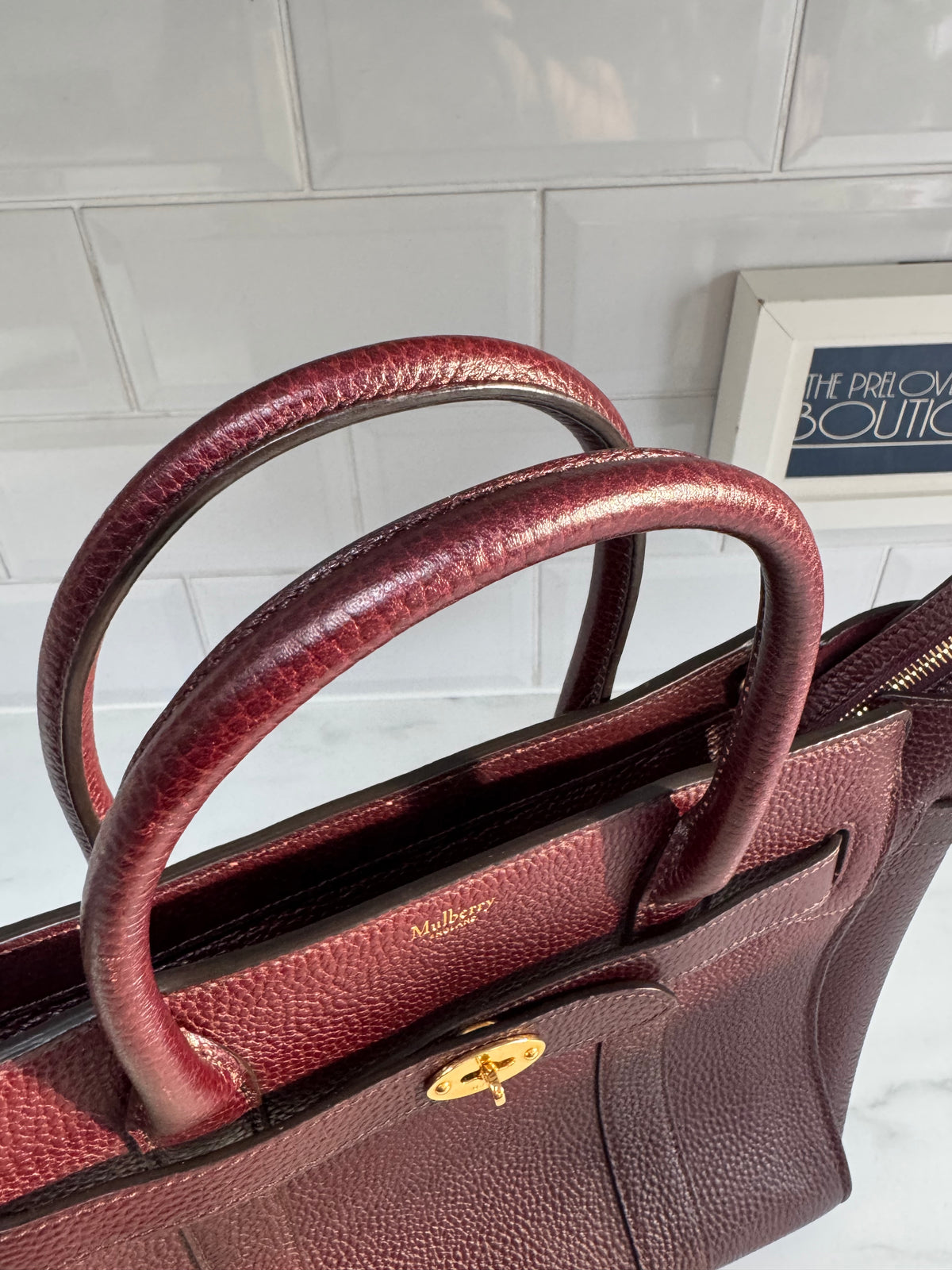 Mulberry Small Zipped Bayswater - Oxblood