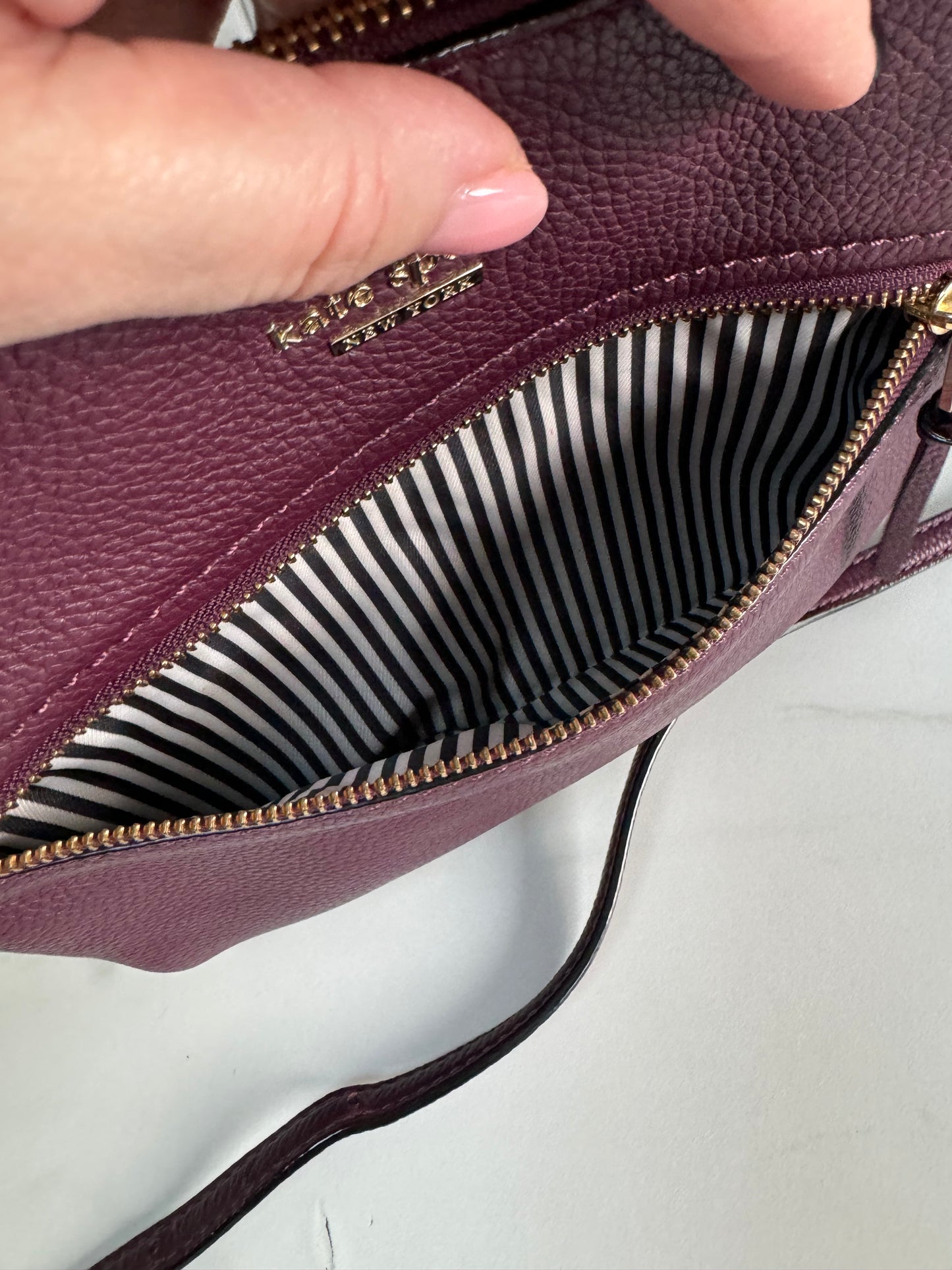 Kate Spade Crossbody Messenger Bag - Burgundy