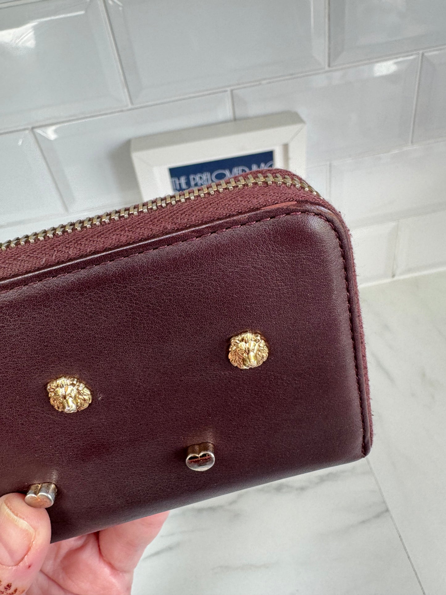 Mulberry Cara Rivet Long Continental Wallet - Oxblood