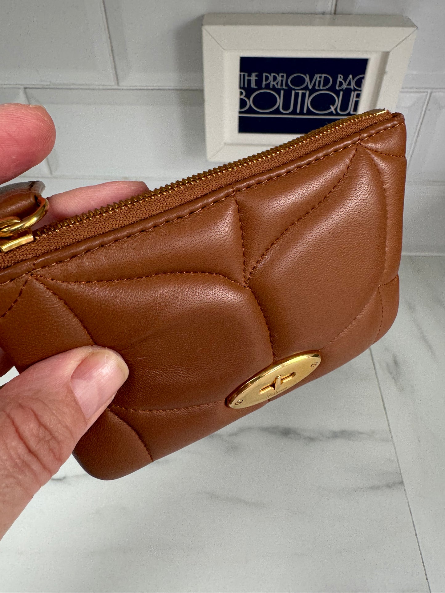 Mulberry Zipped Coin Purse - Tobacco