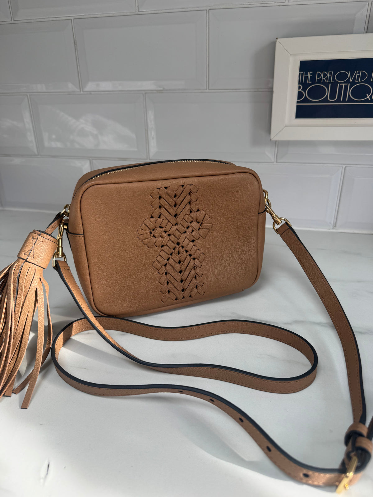 Anya Hindmarch Neeson Tassel Camera Bag - Burnt Sugar