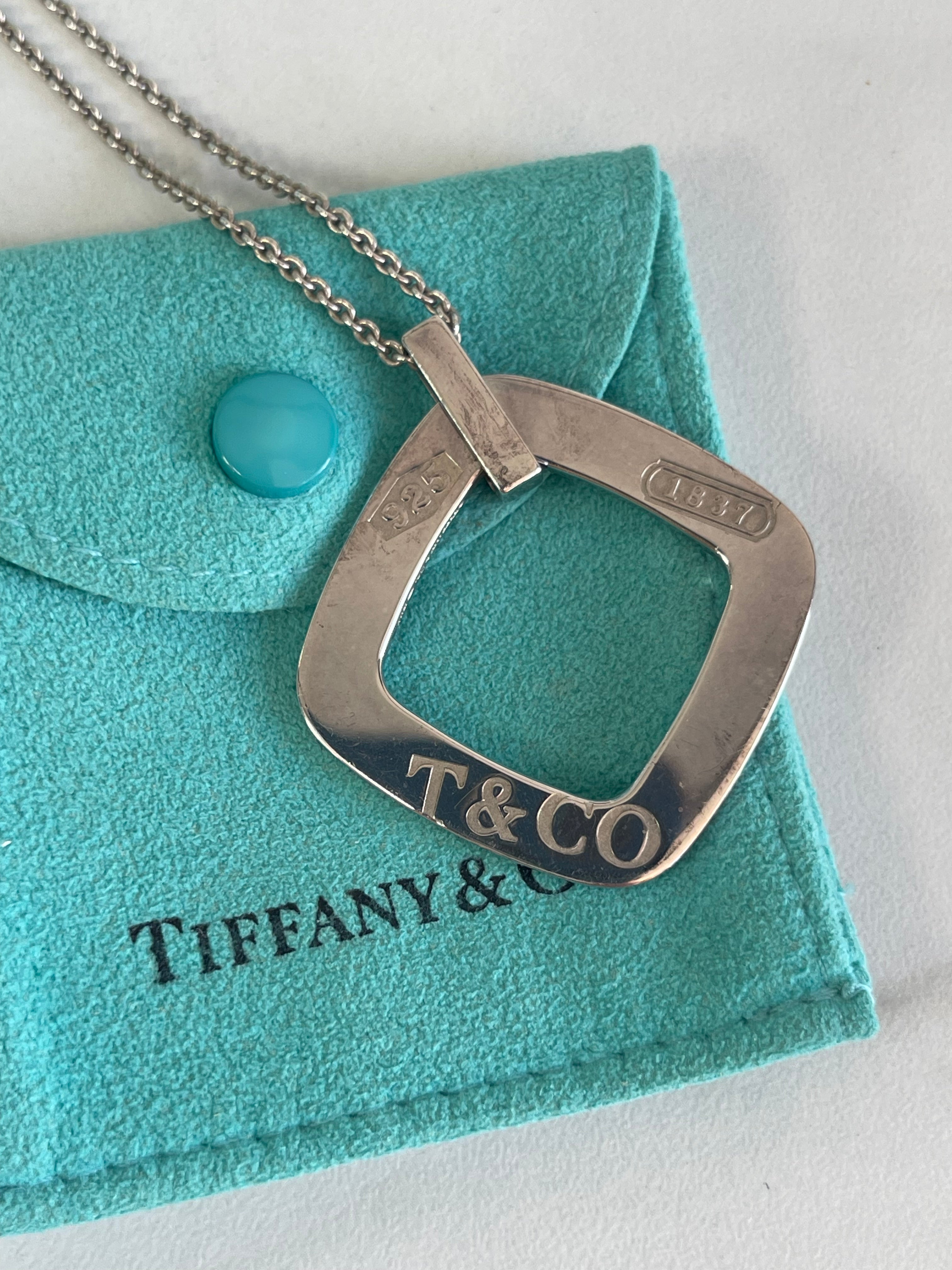 Tiffany hot sale square necklace