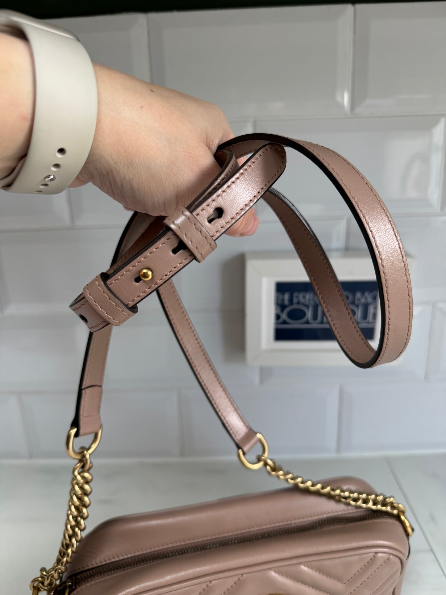 Gucci Marmont Shoulder Bag - Nude