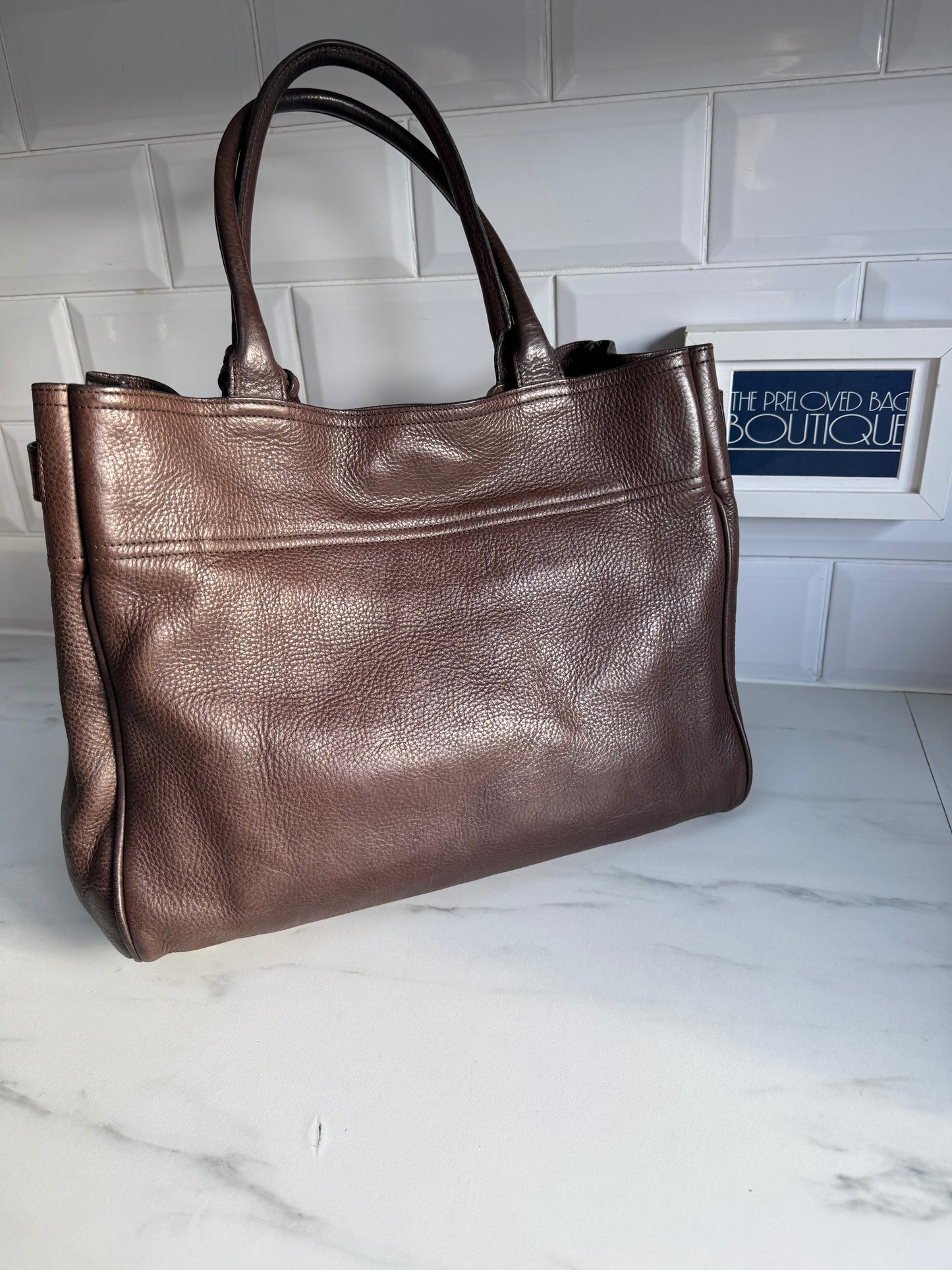 Mulberry Postmans Lock Open Top tote - Chocolate Brown NVT