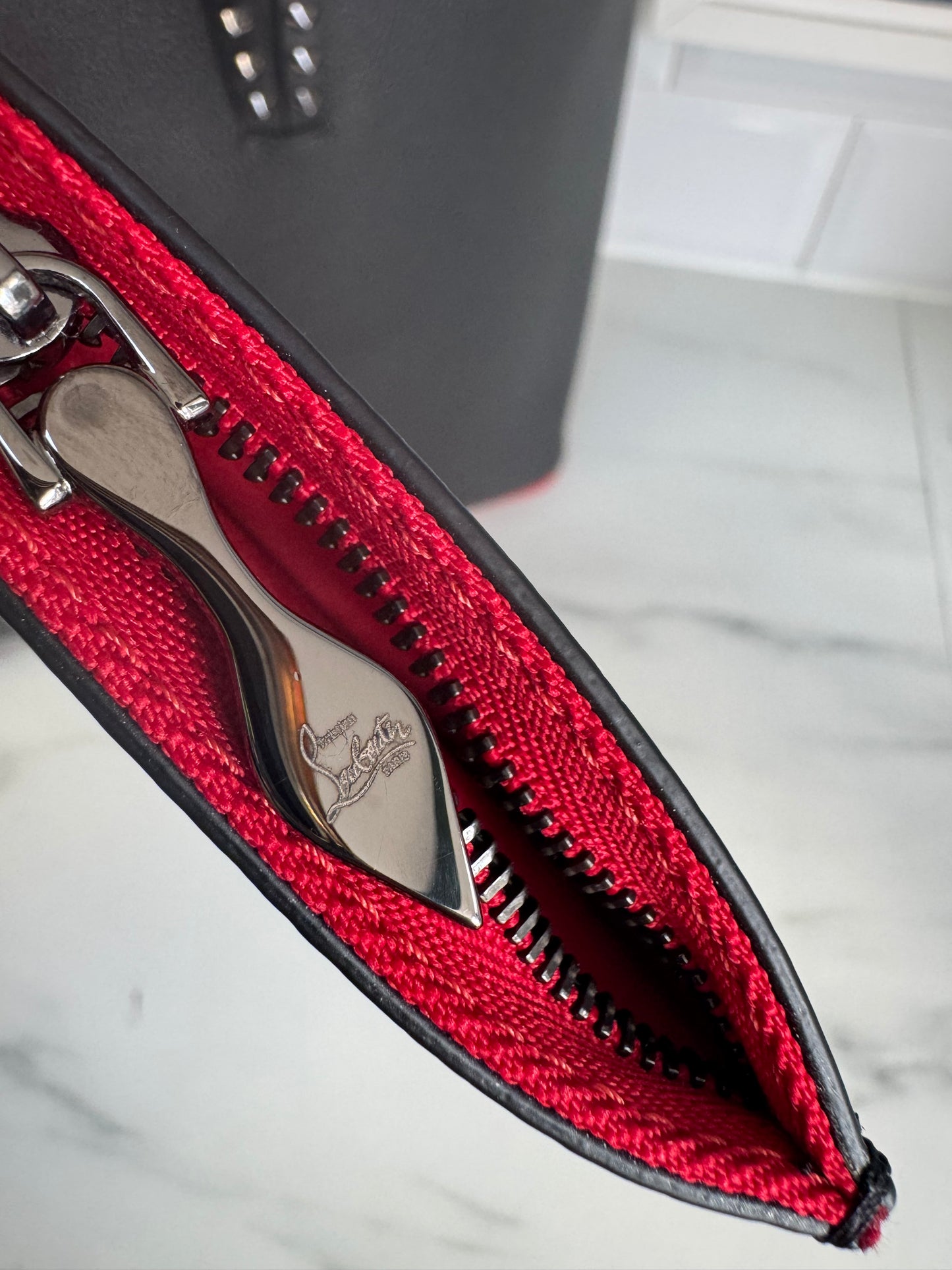 Christian Louboutin Cabata Tote - Black and Red