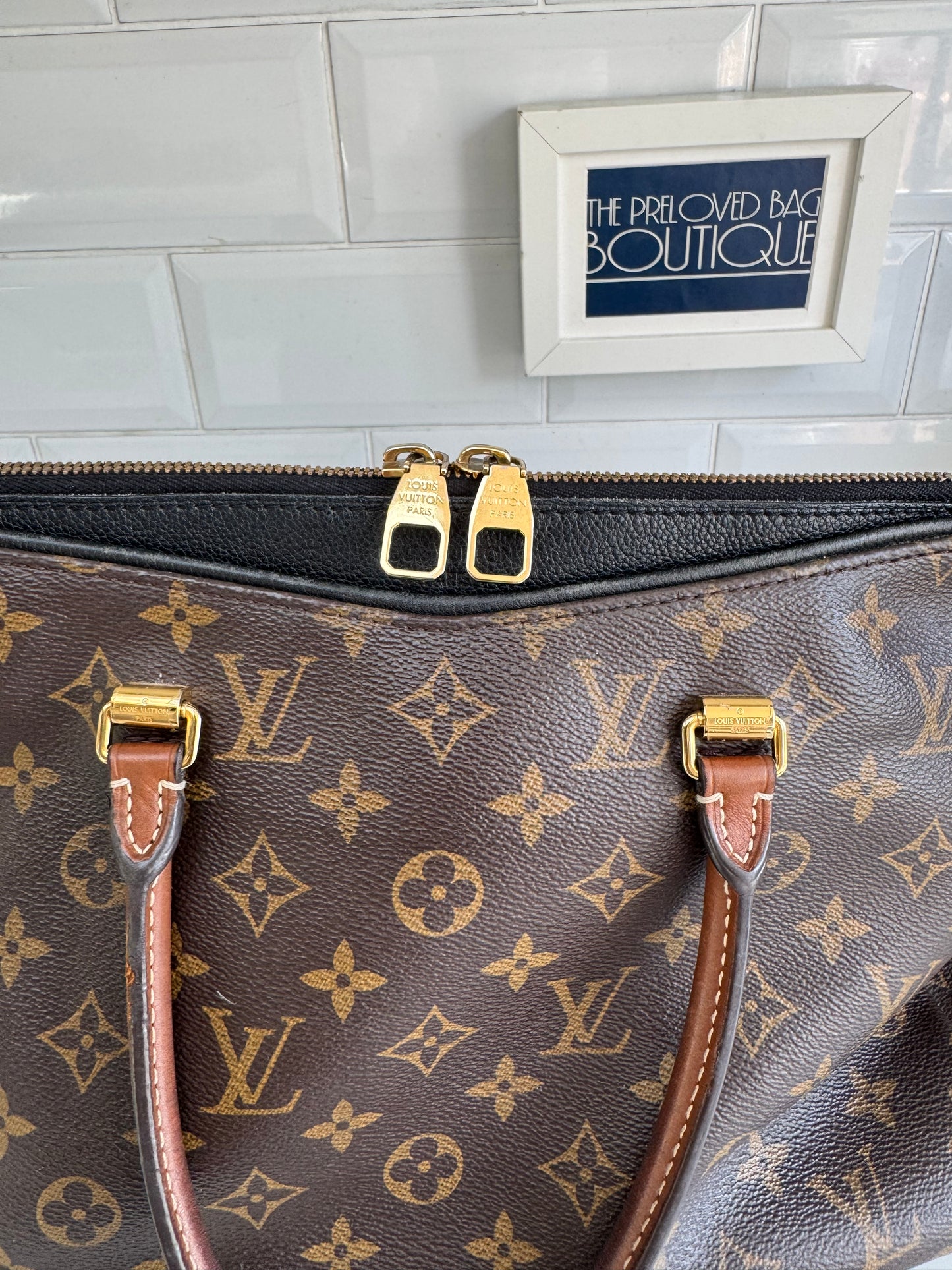 Louis Vuitton Pallas Noir Shoulder Bag - Monogram Brown