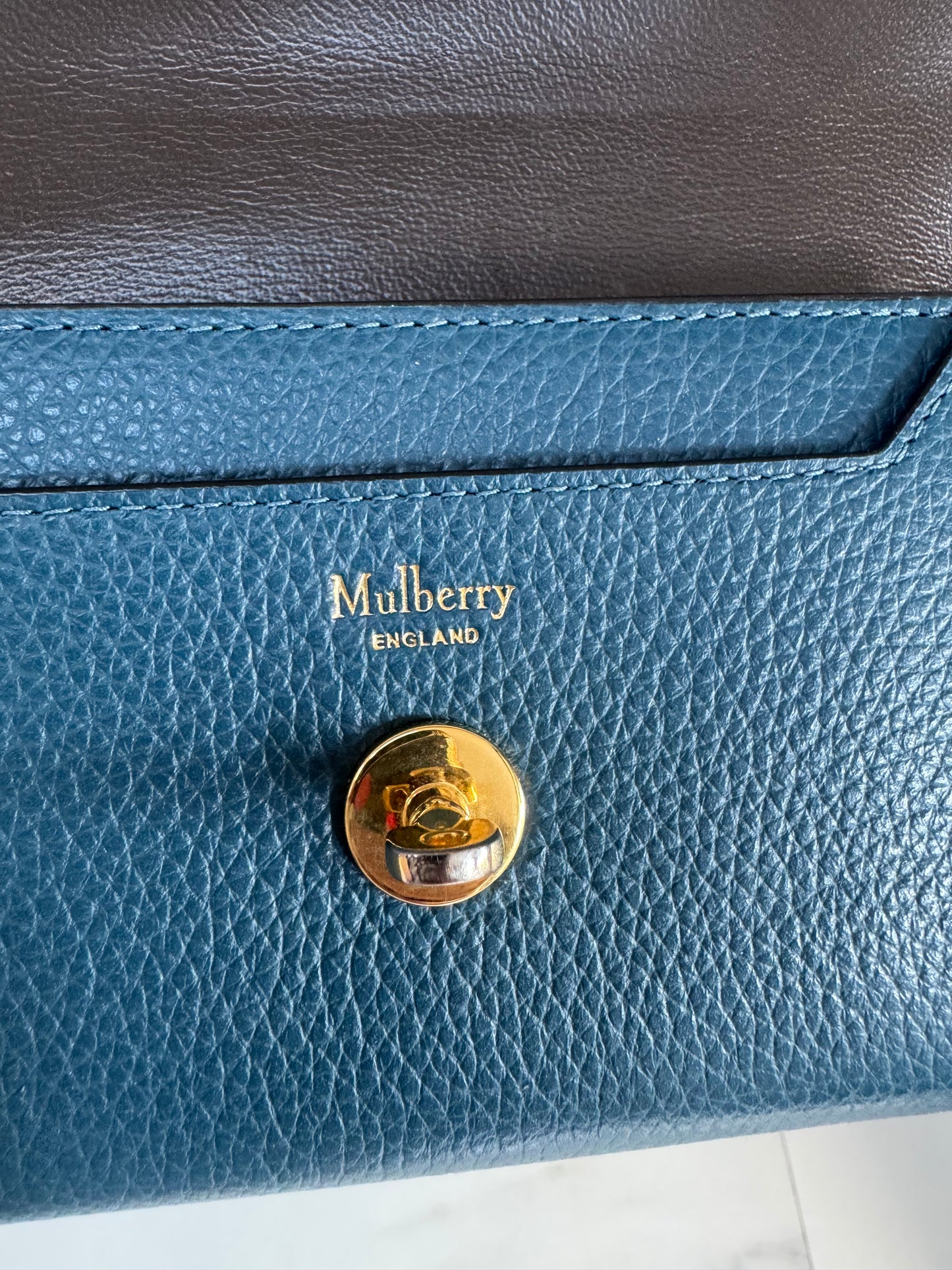 Mulberry Medium Darley Wallet - Deep Sea