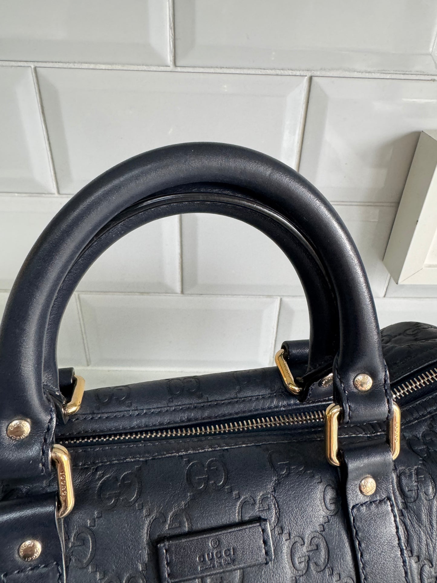 Gucci Boston Guccissima Joy Hold-all - Navy