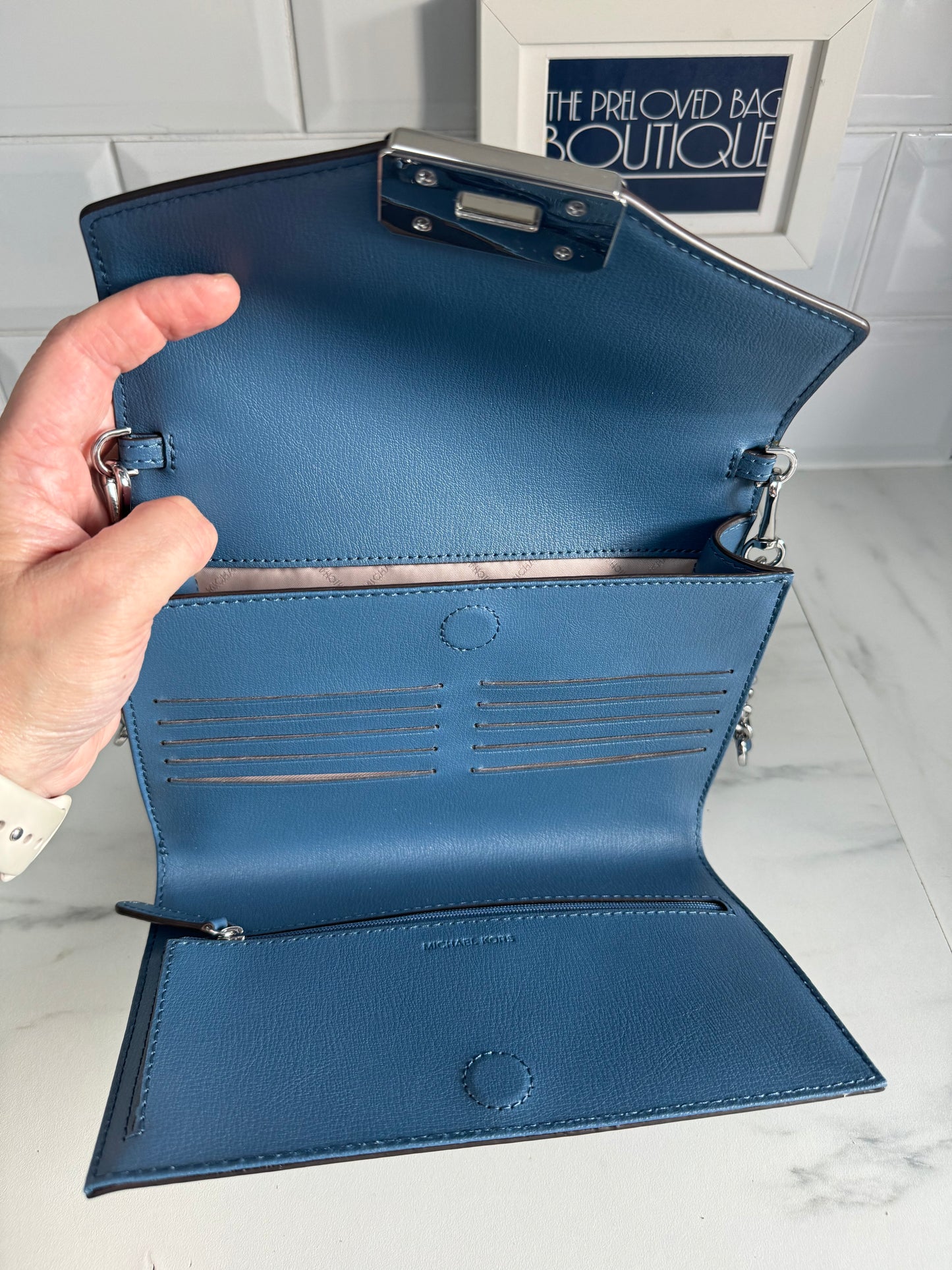 Michael Kors Kinsley WOC - Denim Blue