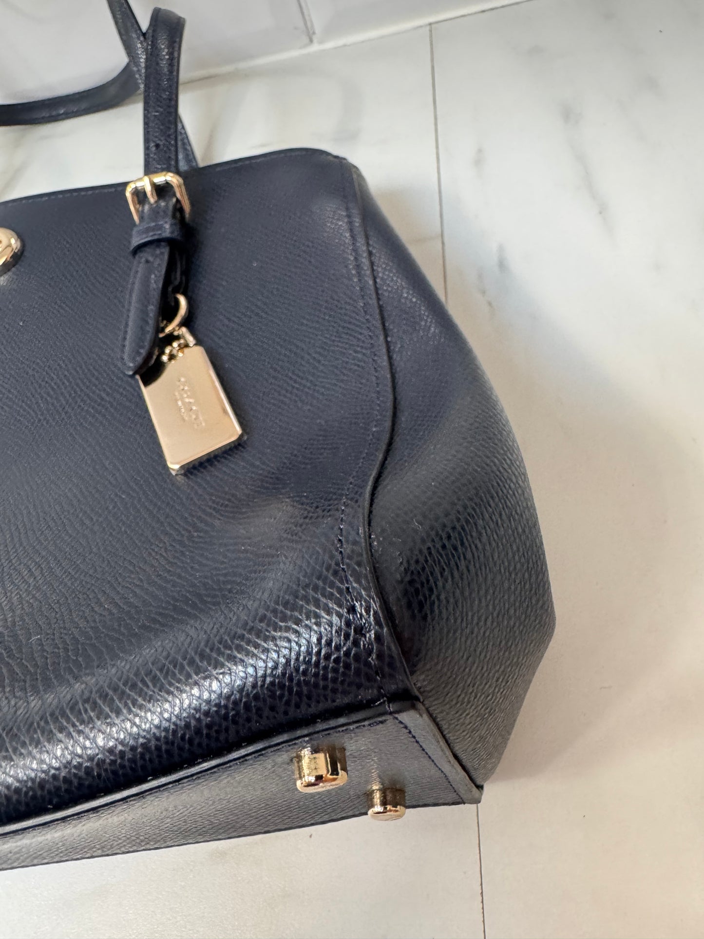 Coach Turnlock Carryall - Navy