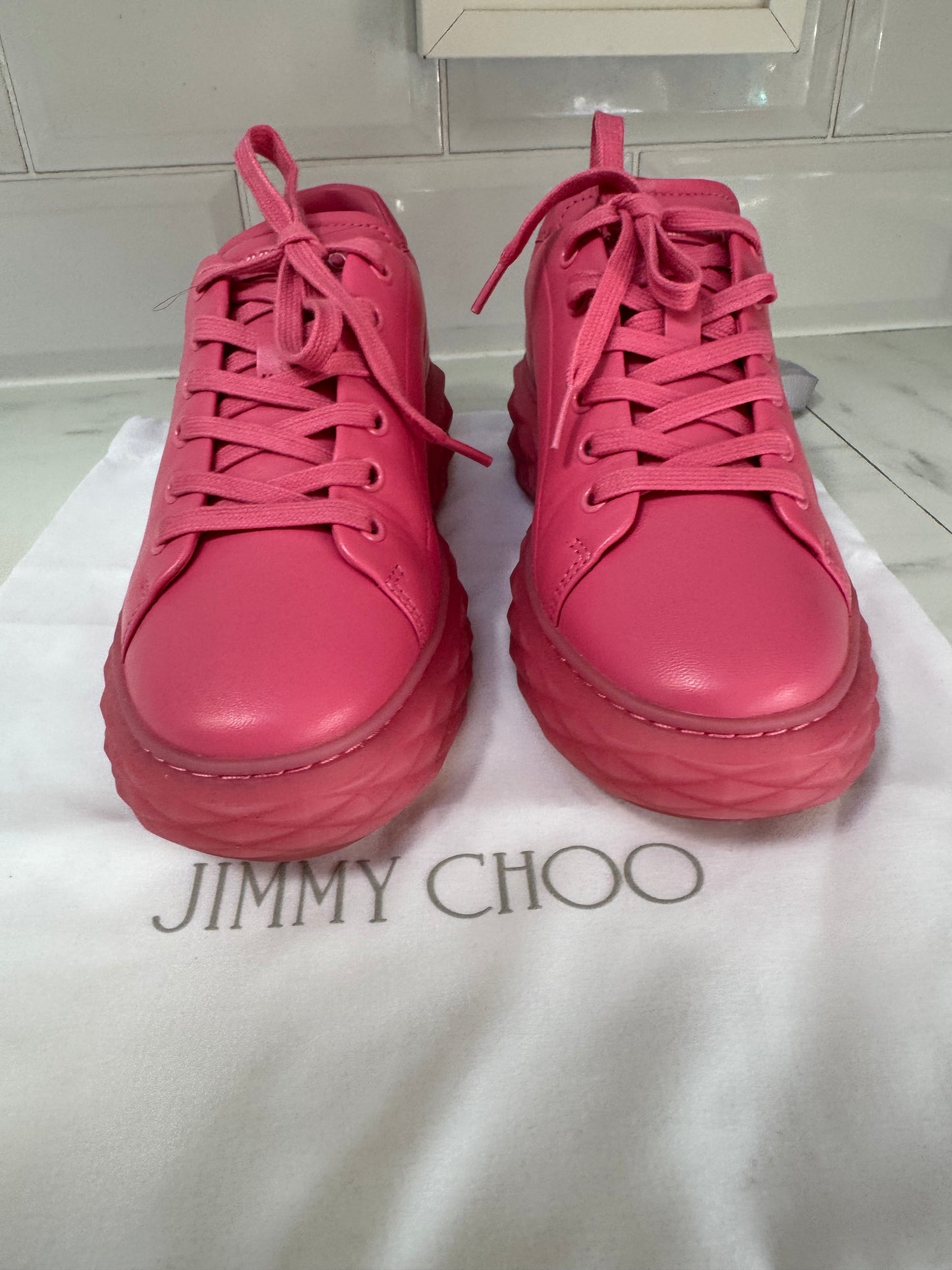 Jimmy Choo Diamond Light Maxi Trainers - Candy Pink