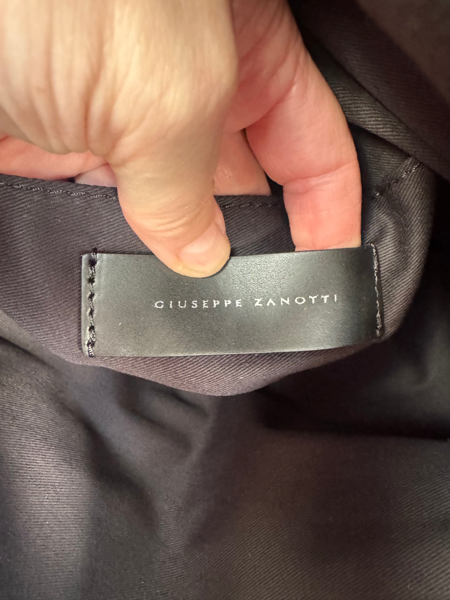 Giuseppe Zanotti Oversized Clutch - Black Croc Embossed