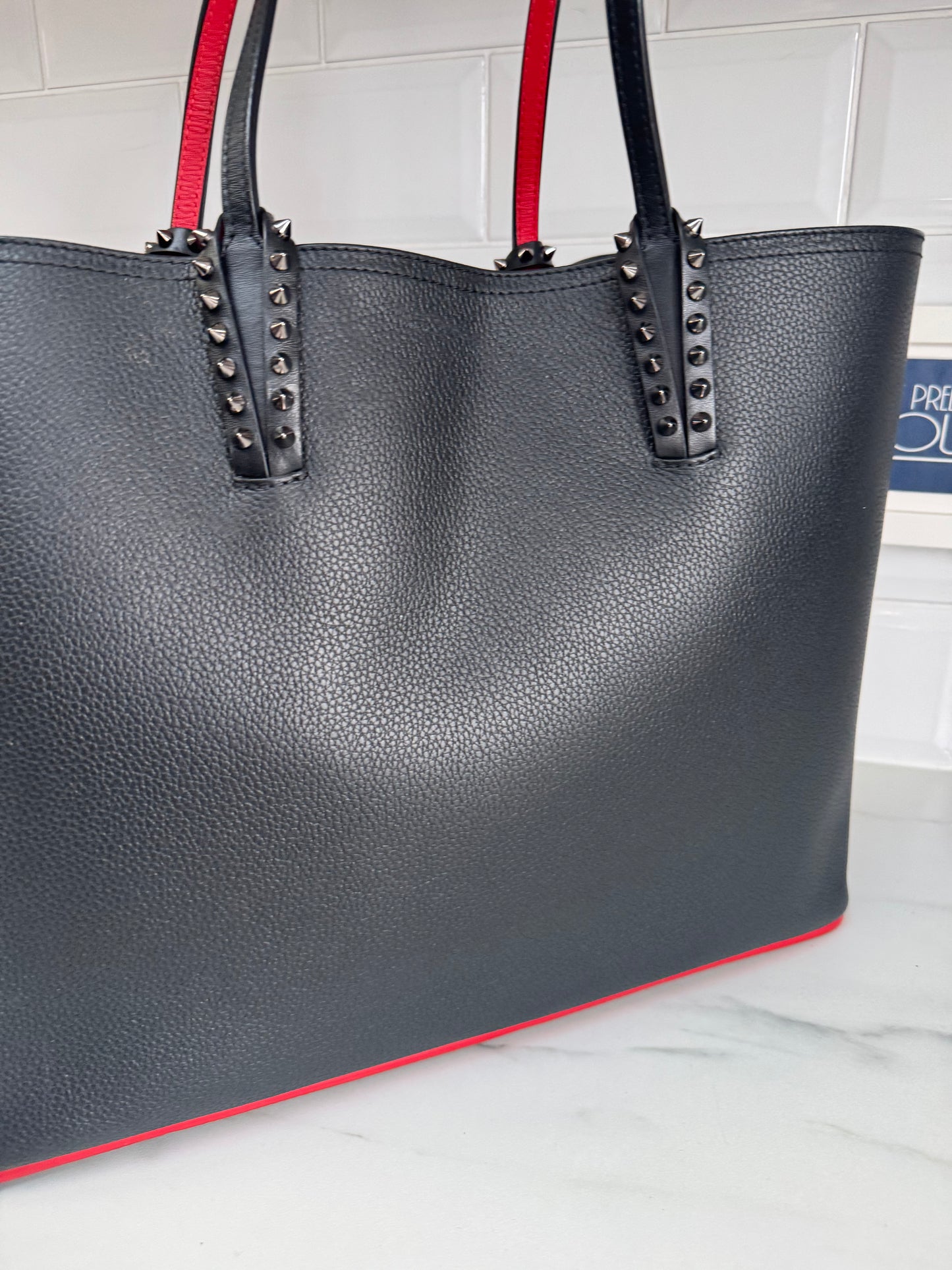 Christian Louboutin Cabata Tote - Black and Red
