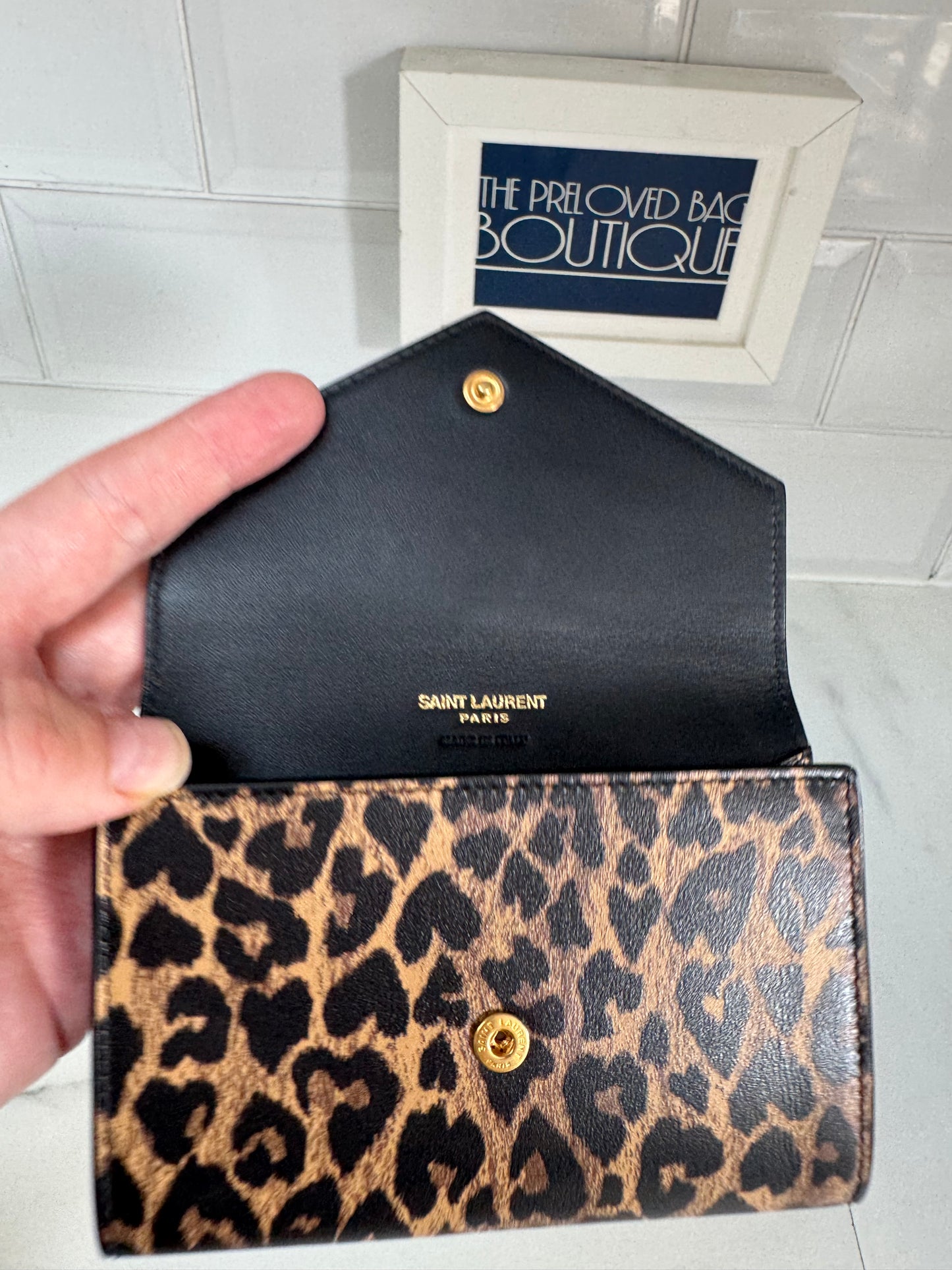 Saint Laurent (YSL) Card Holder - Animal Print