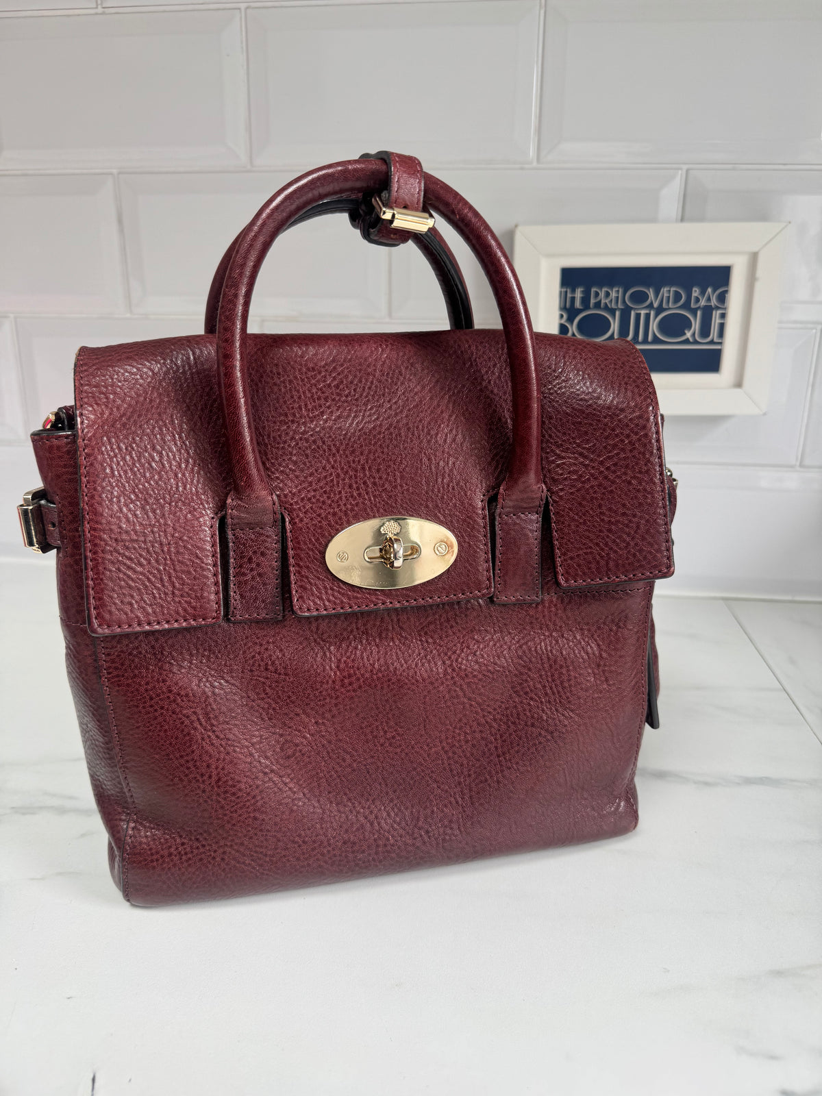 Mulberry “Limited Edition” Mini Cara Delevigne Backpack - Oxblood NVT