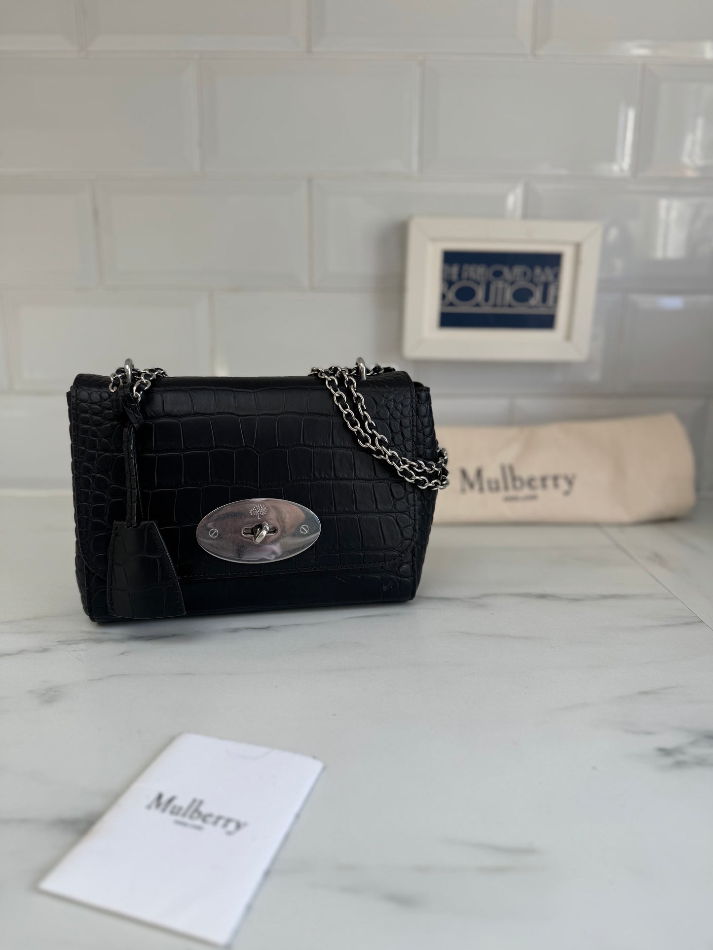 Mulberry Regular Lily -Black Croc
