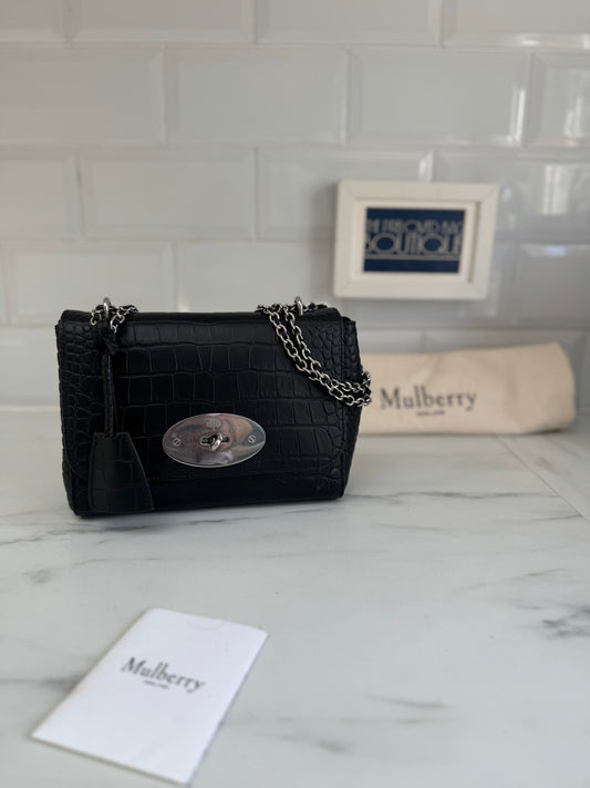 Mulberry Regular Lily -Black Croc