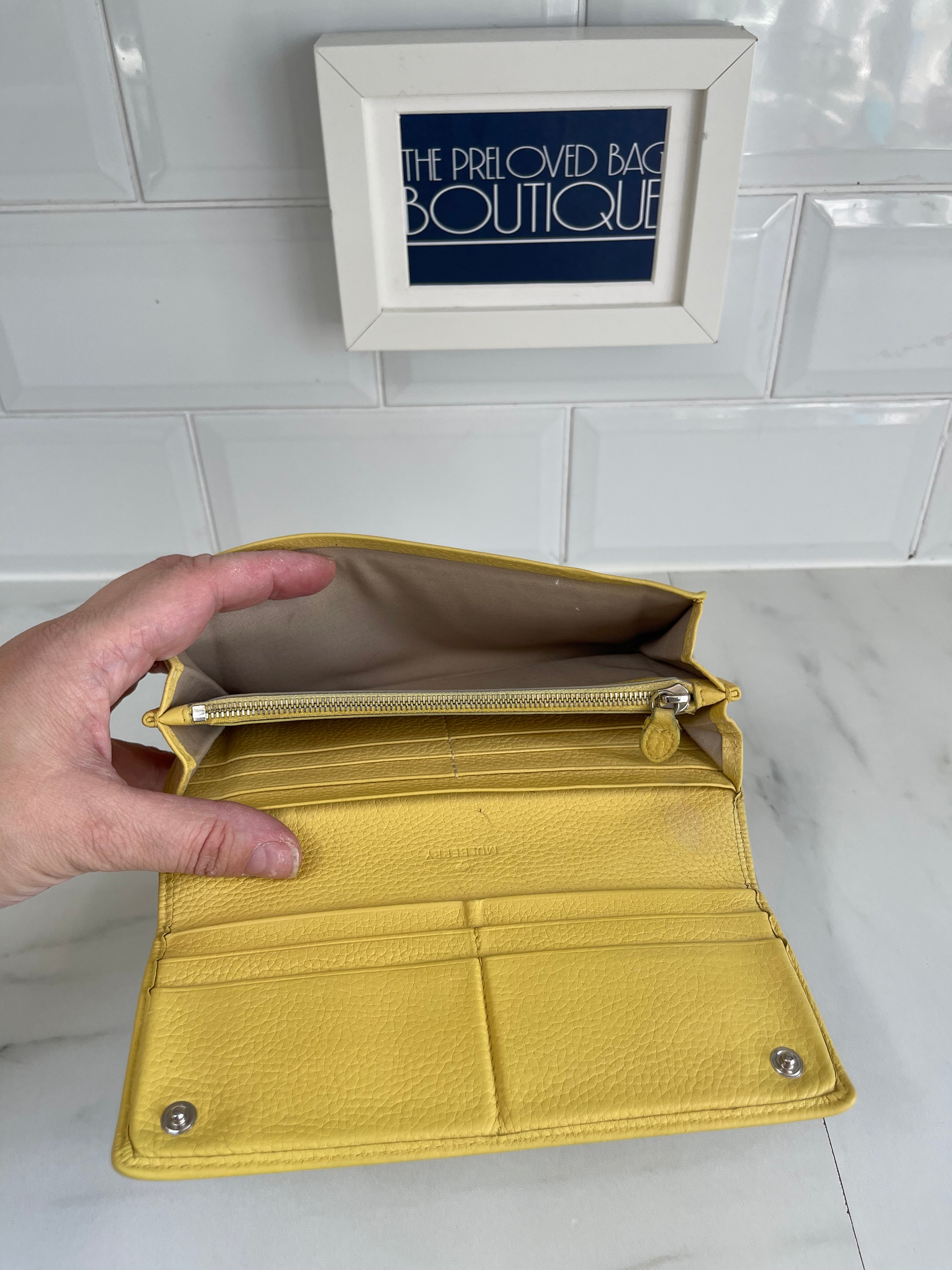 Yellow mulberry purse sale